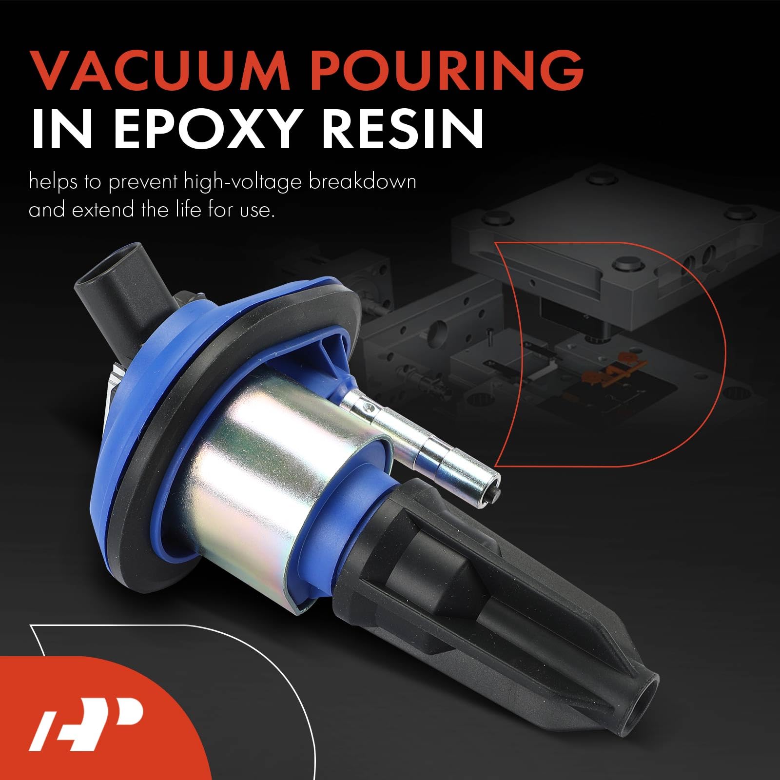 A-Premium (Blue) Engine Ignition Coil Pack Compatible With Chevy Trailblazer 2002-2005 & Gmc Envoy 2002-2005 & Buick Rainier 200