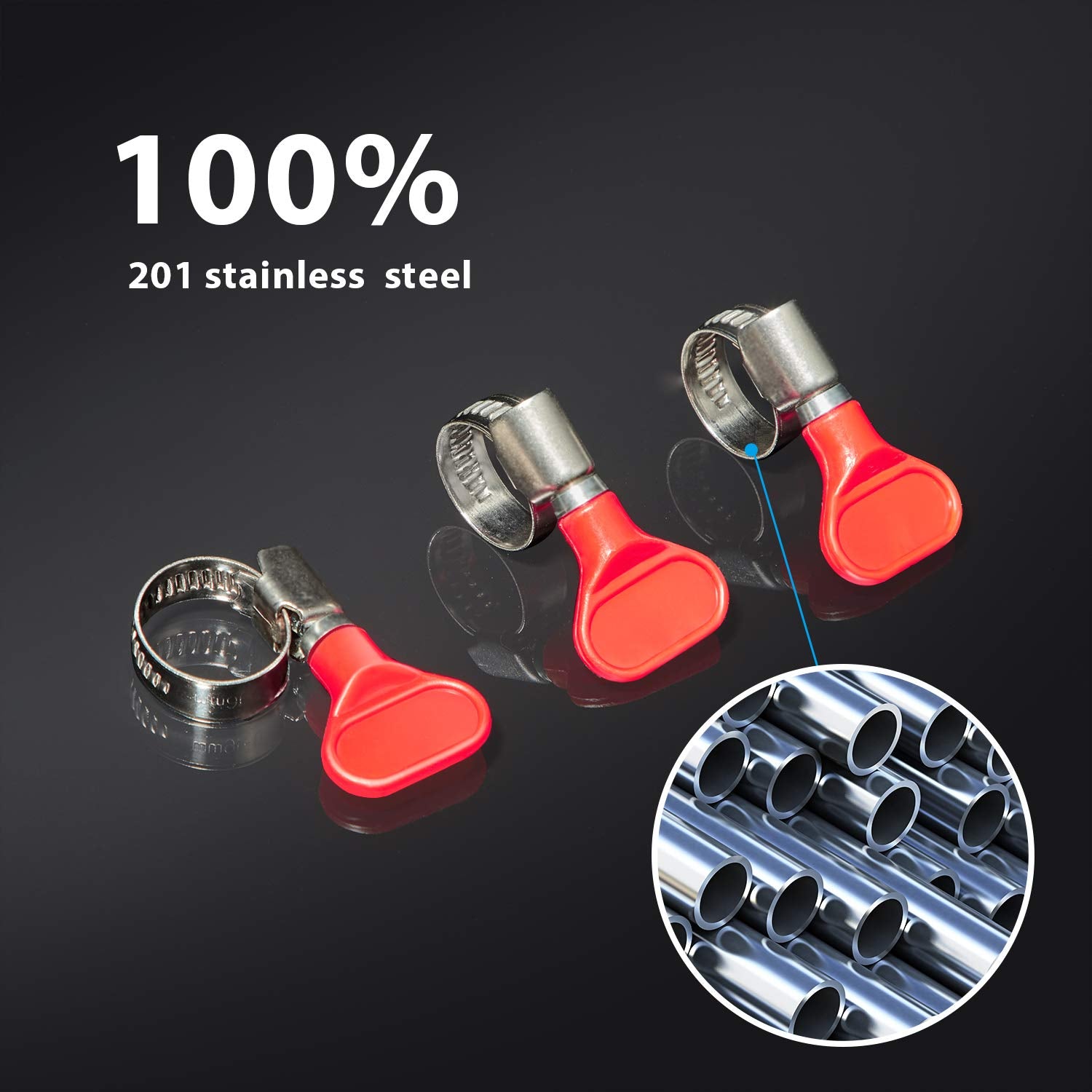 20 Pieces Stainless Steel Hose Clamps Worm Gear Clamp For Brewing Plumbing Automotive And Mechanical Applications - Beer Line Cl