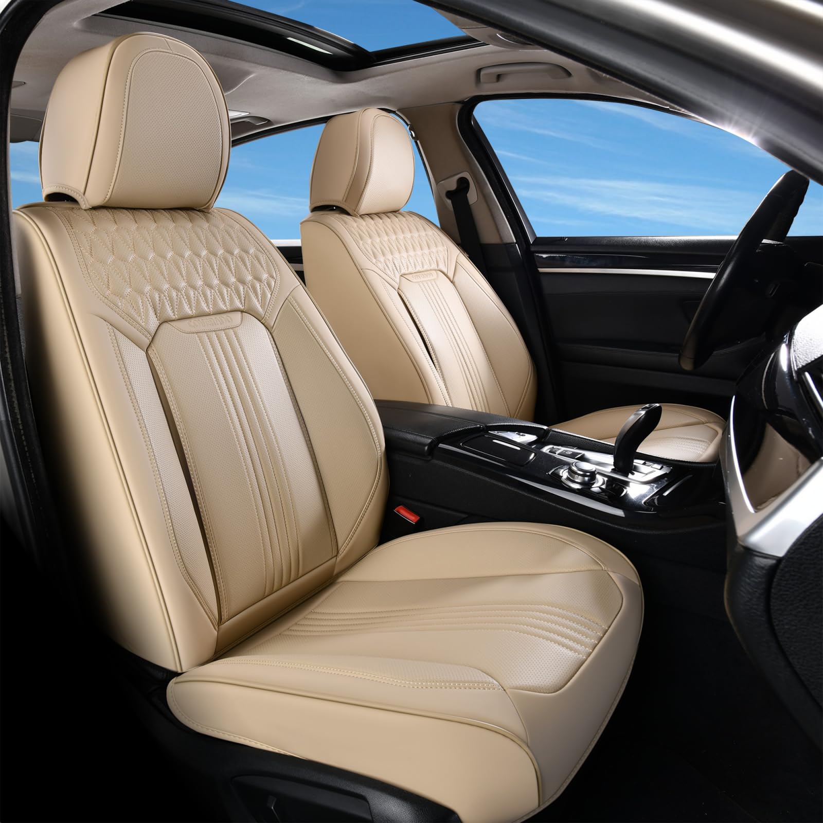 Coverado Seat Covers, Car Seat Covers Front Seats, Beige Car Seat Cover, Waterproof Car Seat Covers, Car Seat Cushion, Front Car