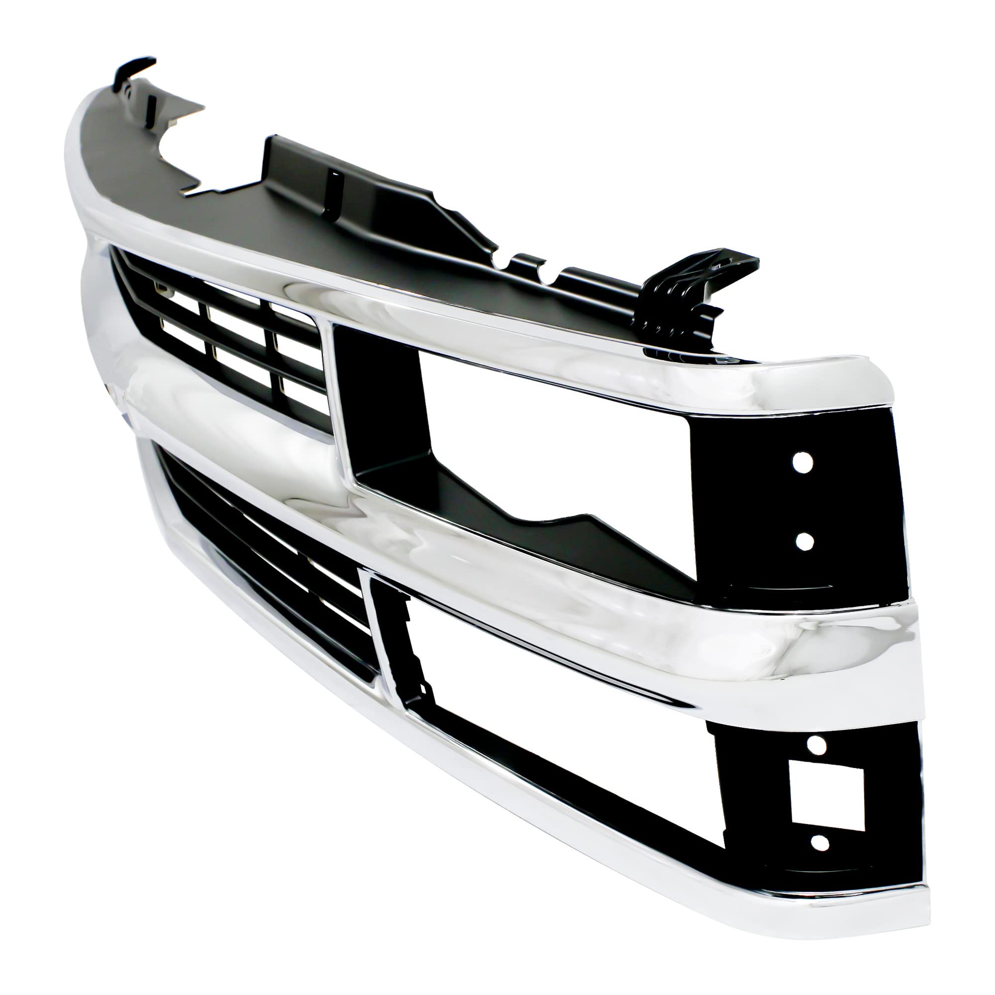 Garage-Pro Grille Assembly Compatible With 1994-1999 Chevrolet C1500, 1994-1999 Chevrolet C1500 Suburban Chrome Shell with Paint