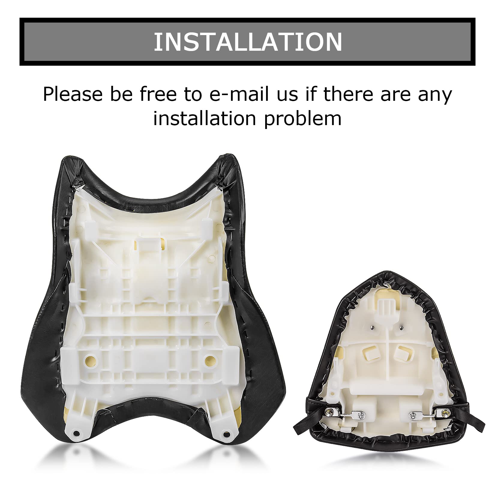 PLSER Front Rider Driver Rear Passenger Seat Pillion Cushion Seat for YZF R6 2006 2007