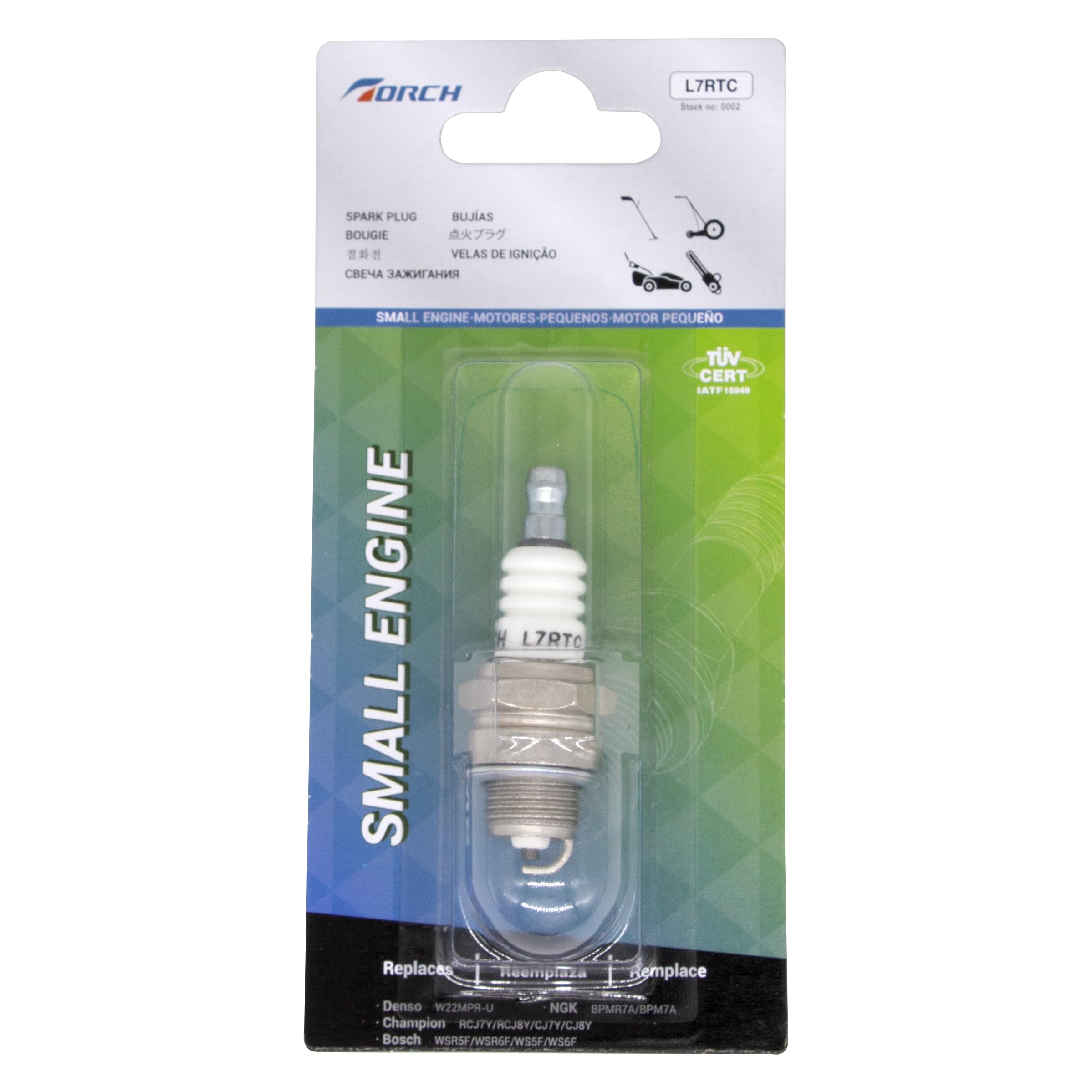 TORCH L7RTC Spark Plug Replace for NGK 6703 BPMR7A Spark Plug, for Champion 859/RCJ7Y 863/RCJ8Y Spark Plug, for BOSCH WSR5F 7547