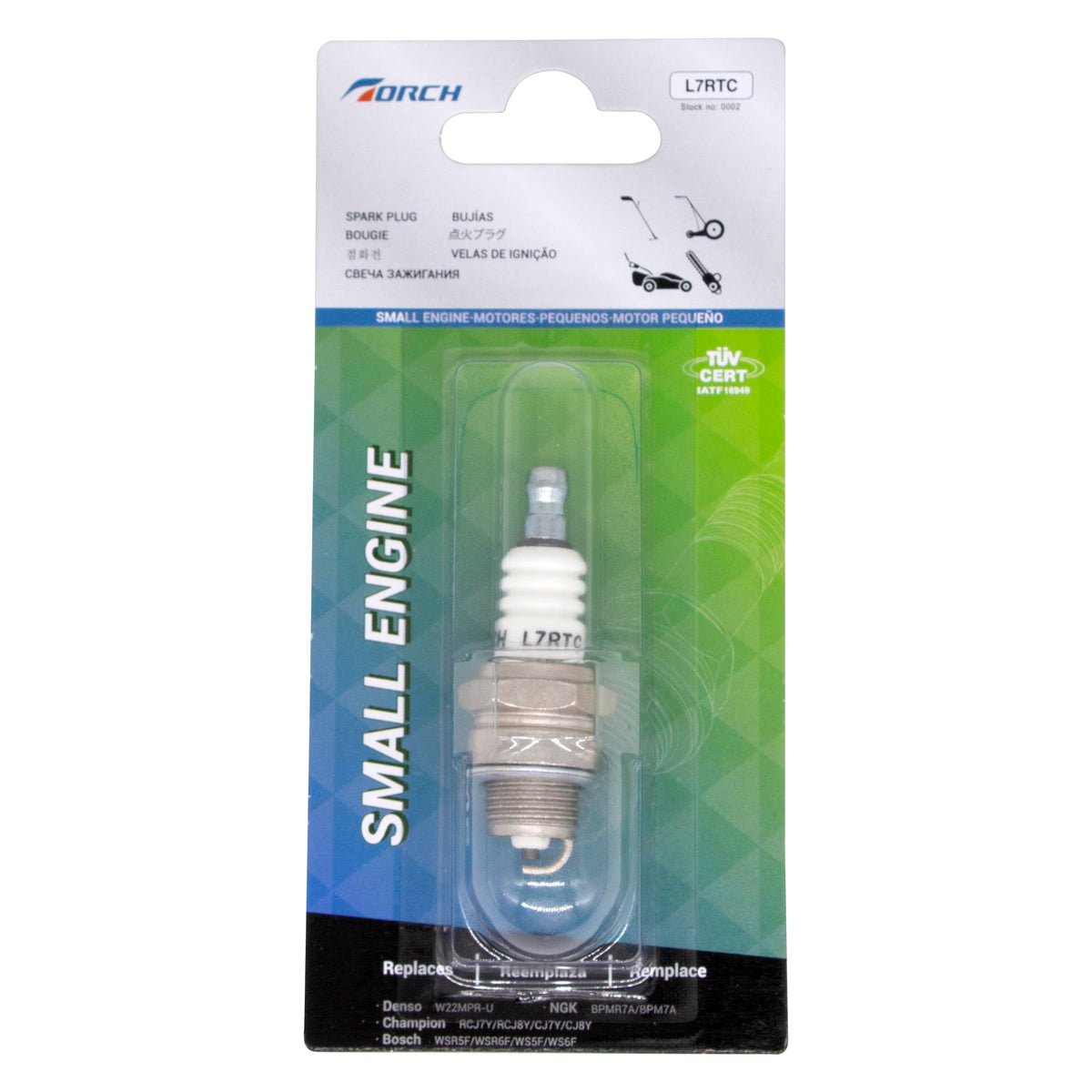 TORCH L7RTC Spark Plug Replace for NGK 6703 BPMR7A Spark Plug, for Champion 859/RCJ7Y 863/RCJ8Y Spark Plug, for BOSCH WSR5F 7547