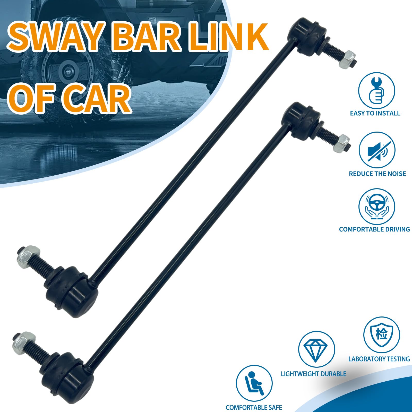 Xcpmc Front Sway Stabilizer Bar End Link 2 Pcs Left & Right|Replacement For Buick Enclave Chevrolet Traverse Gmc Acadia Acadia L