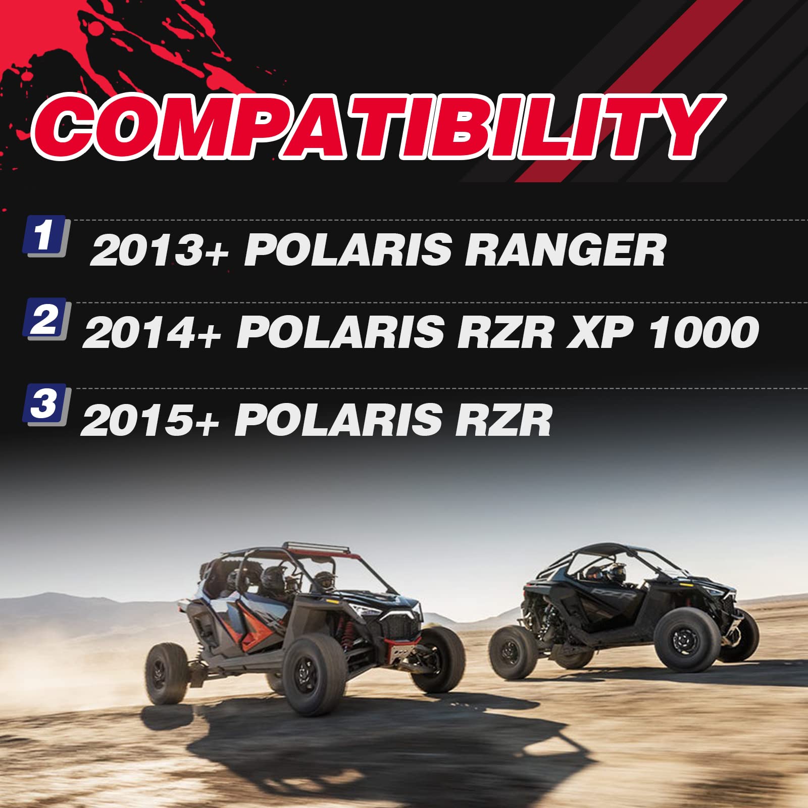 Ksp 4X156 To 4X156 Polaris Wheel Spacers, 1.5In(38Mm) Atv Wheel Spacer With 12X1.5 Thread Pitch Fit For Ranger 2013+/Rzr Xp 1000 2014+/Rzr 2015+, 4Pc Aluminum Tire Spacer With 131Mm Hub Bore 4 Lug Rim