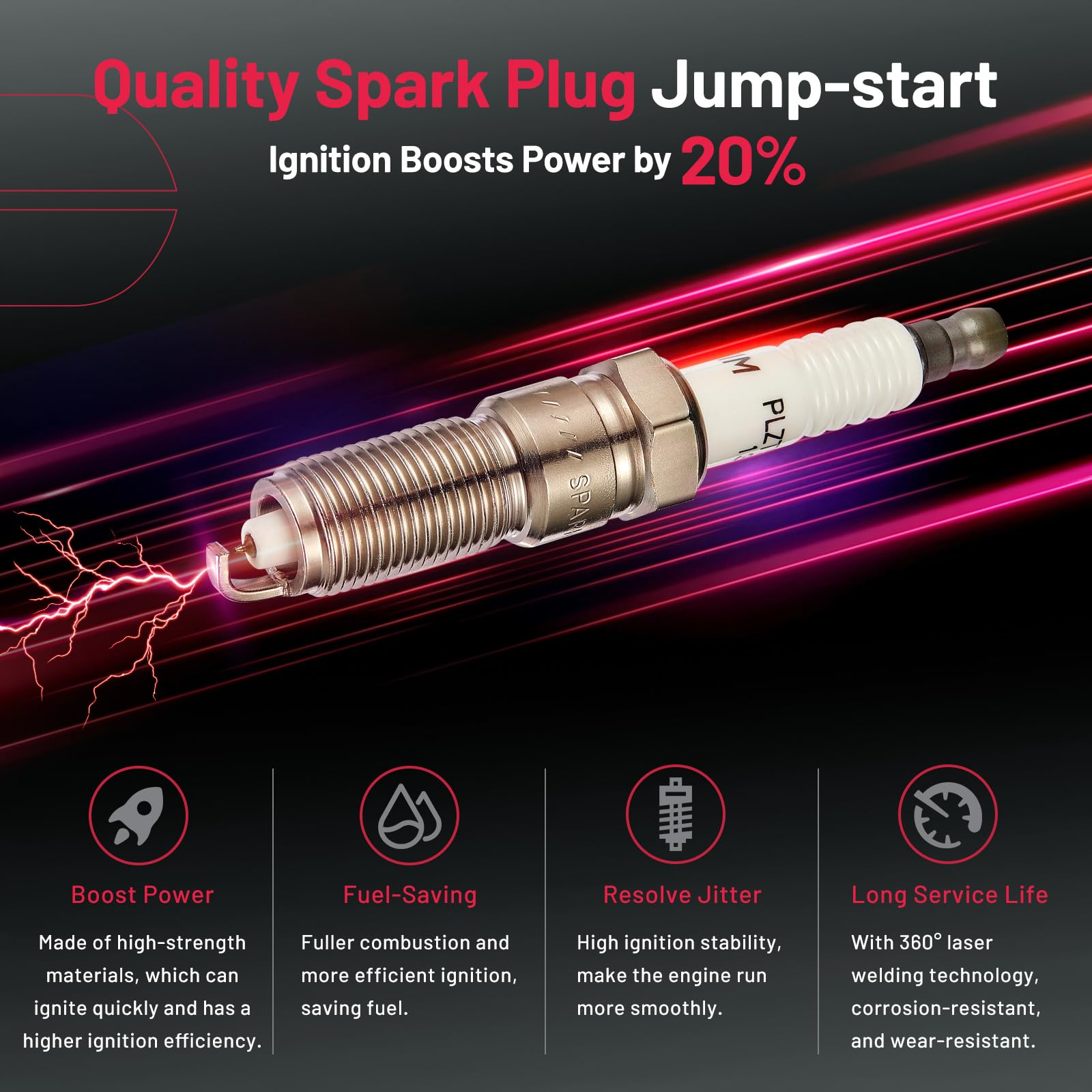 Bdfhyk Ignition Coil Pack Uf350 And Iridium Spark Plugs 4505 Compatible With 2002-2006 Nissan Altima 2002-2006 Nissan Sentra L4