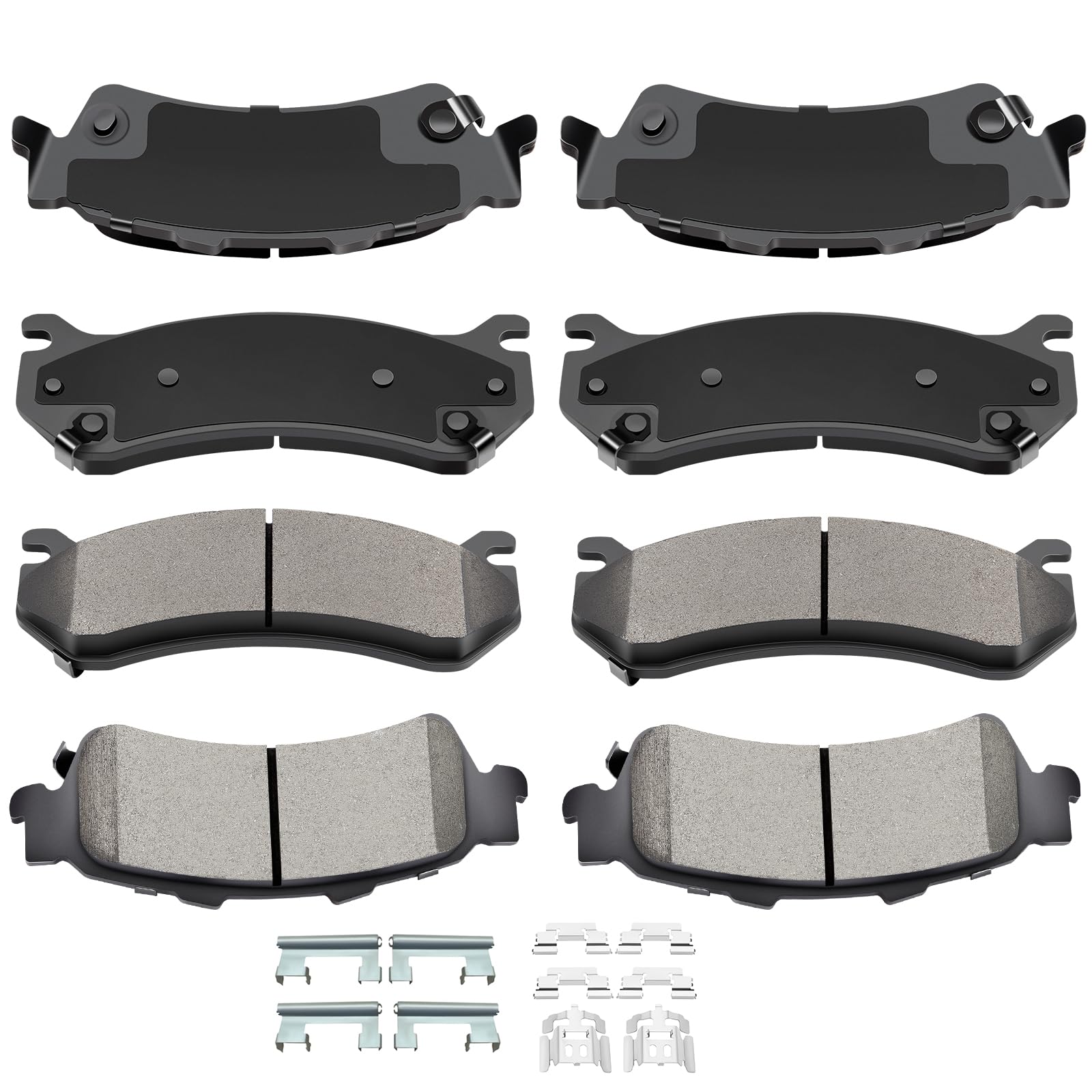 Automuto D785 & D792 Front Rear Ceramic Pads Brake Fit For Chevrolet Astro, Avalanche 1500, Silverado 1500 Hd, Suburban 1500, Ta