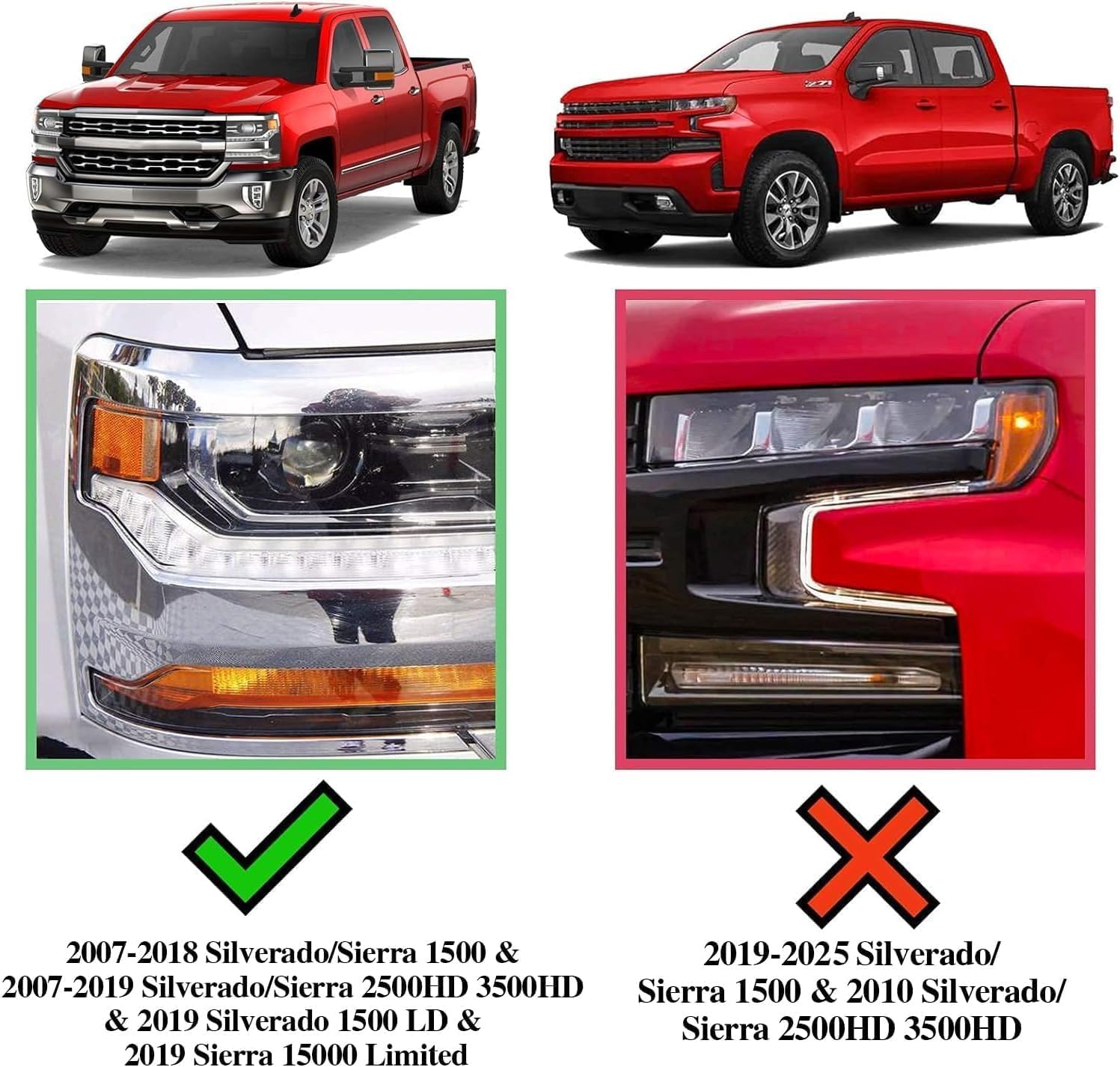 COMNOVA 6" Double Cab Running Boards for 2007-2018 Chevy Silverado/GMC Sierra, Stainless Steel, Model H6-78-SS UB6-15455-6
