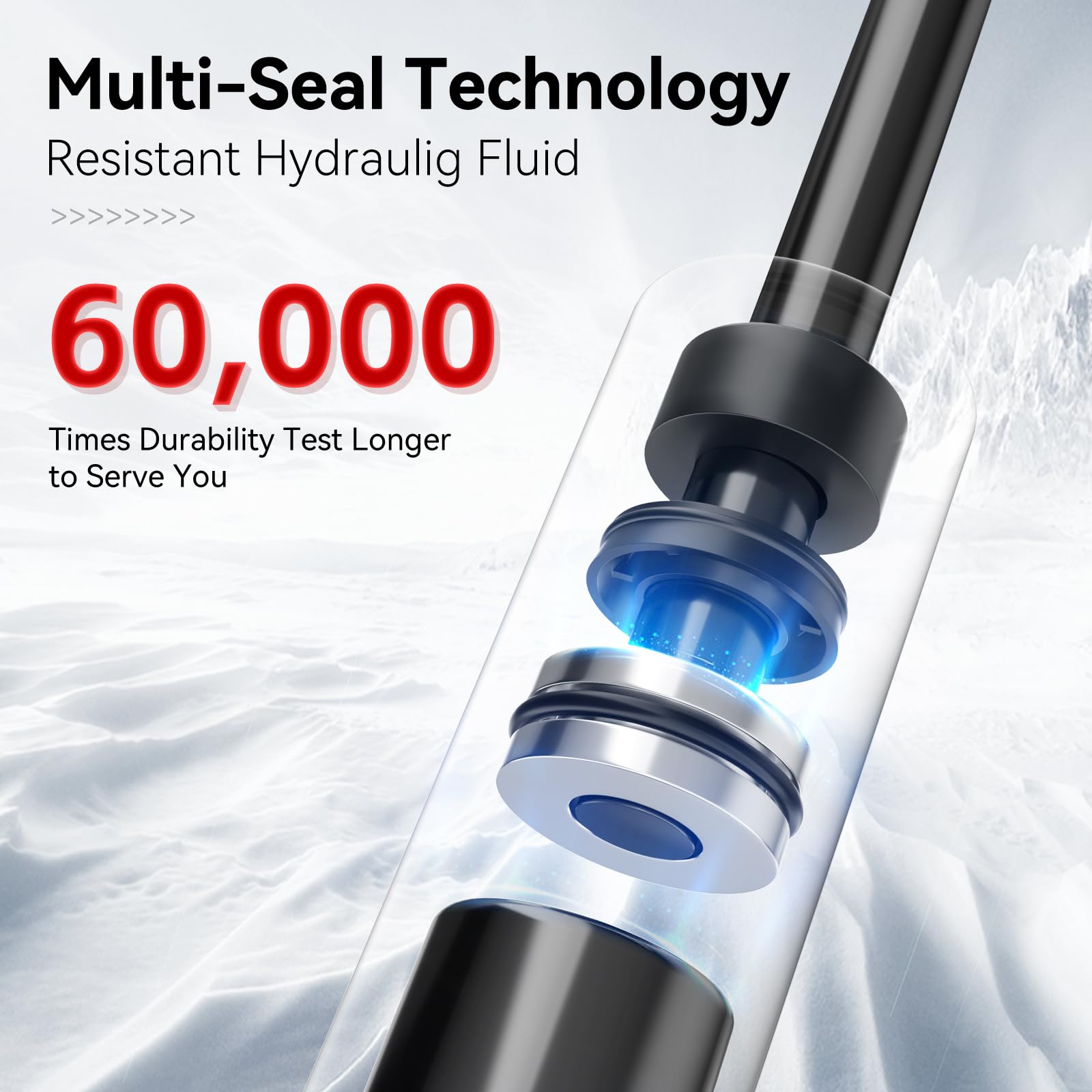 Vepagoo 40 Inch 150Lb Gas Struts Shocks For Heavy Duty Lid, 667N Lift Support For Tonneau Cover Truck Rv Bed Snowmobile Trailer