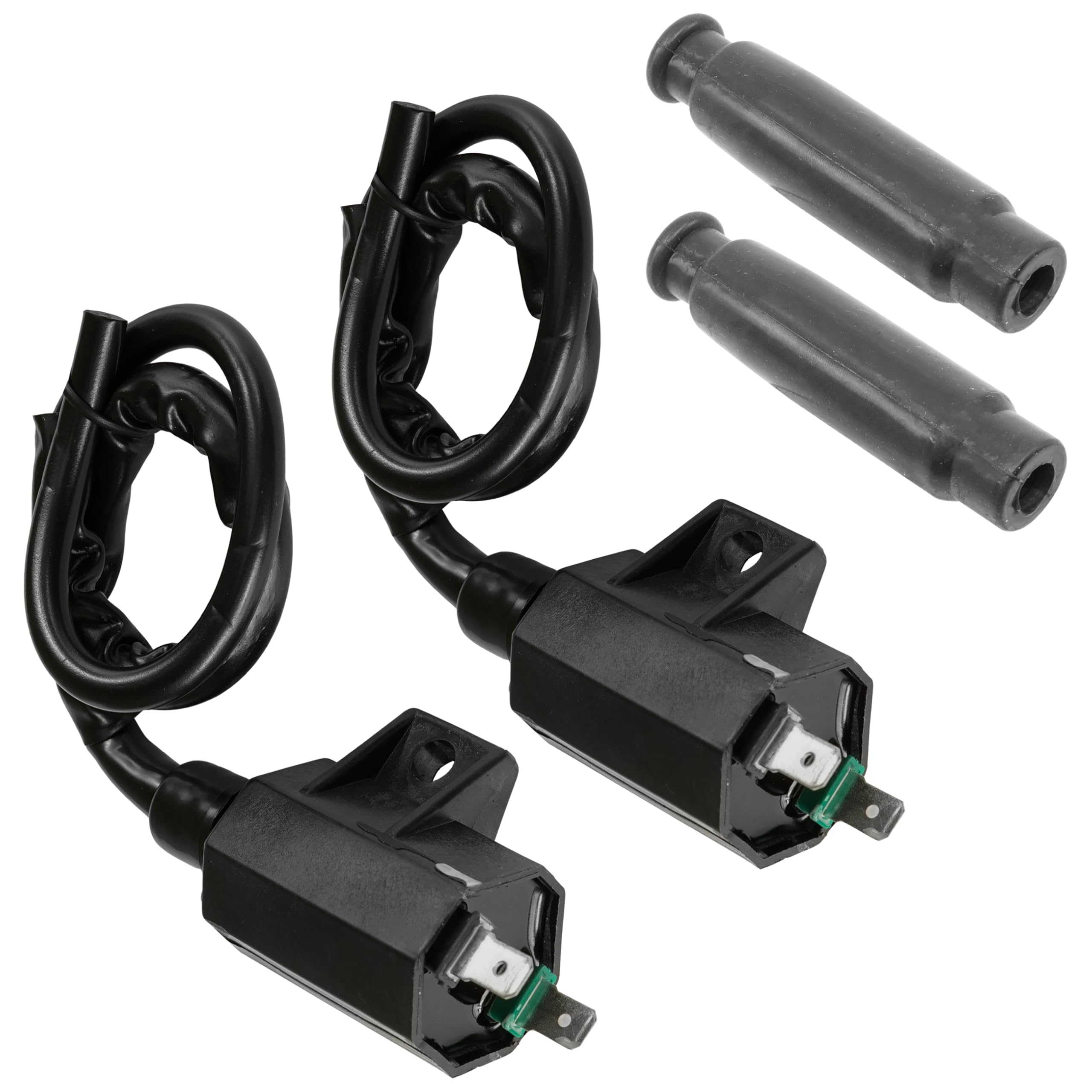 Caltric 21121-1292 21121-1306 Ignition Coil w/Spark Plug Cap Compatible with Kawasaki Prairie 650 2002-2003 /Prairie 700 2004-20
