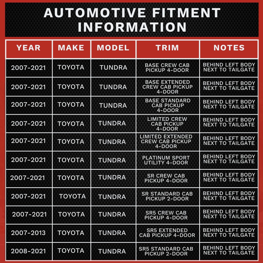 Lift Supports Depot Qty (1) Fits Tundra Rear Tailgate 2007 To 2021 Replaces 66140-0C010 - Direct Fit And Easy Installation