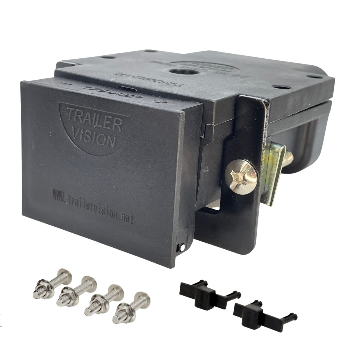 Trailer Vision 175 Amp Anderson Connector Plug Cover With Metal Plate - Dust Cover Assembly Panel Surface Mounting Kit 175A Sb17