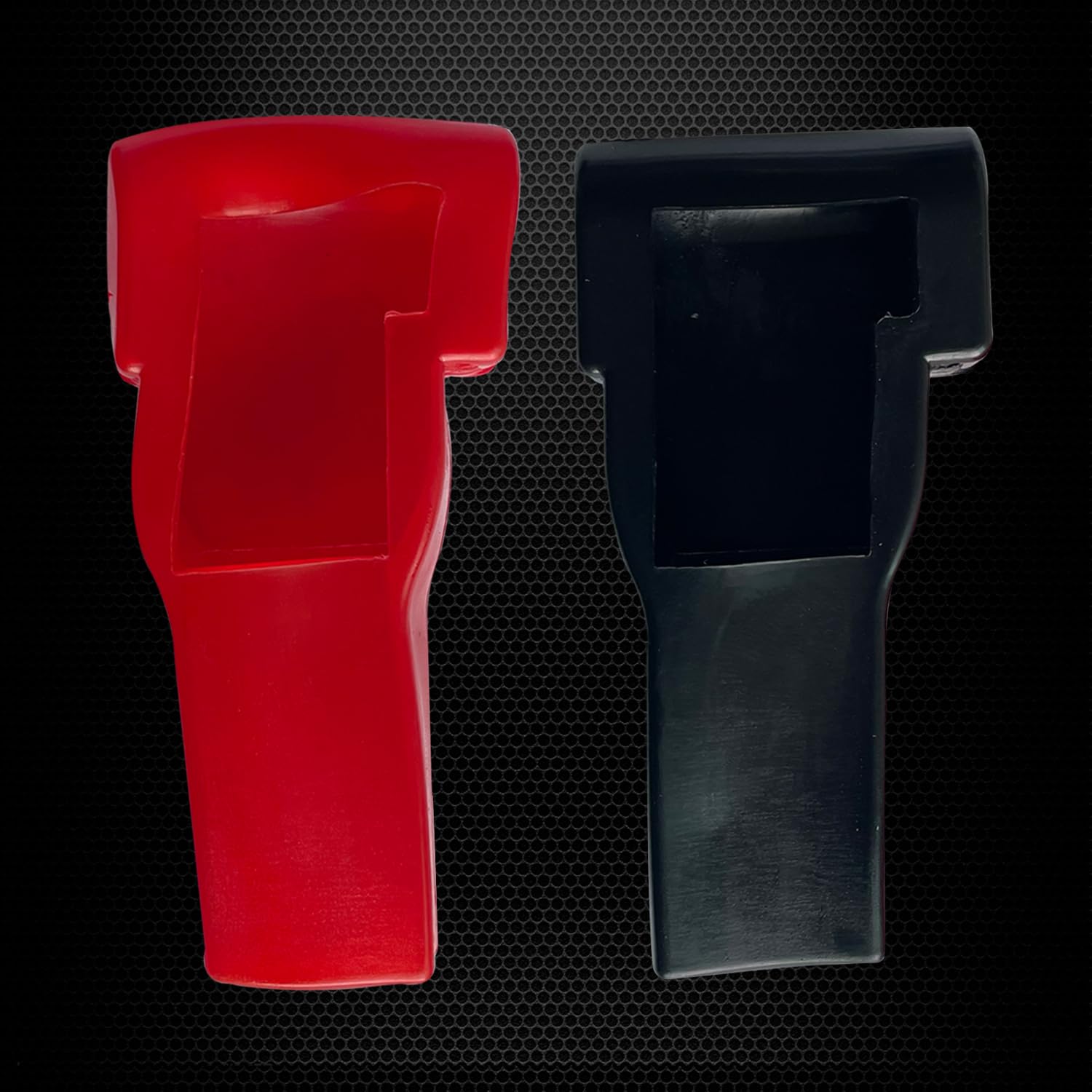 Ampper Copper Top Post Battery Terminal Set, Standard Top Post Battery Terminal Clamp Connector Set (+/-) W/Cover for 1/0 Gauge