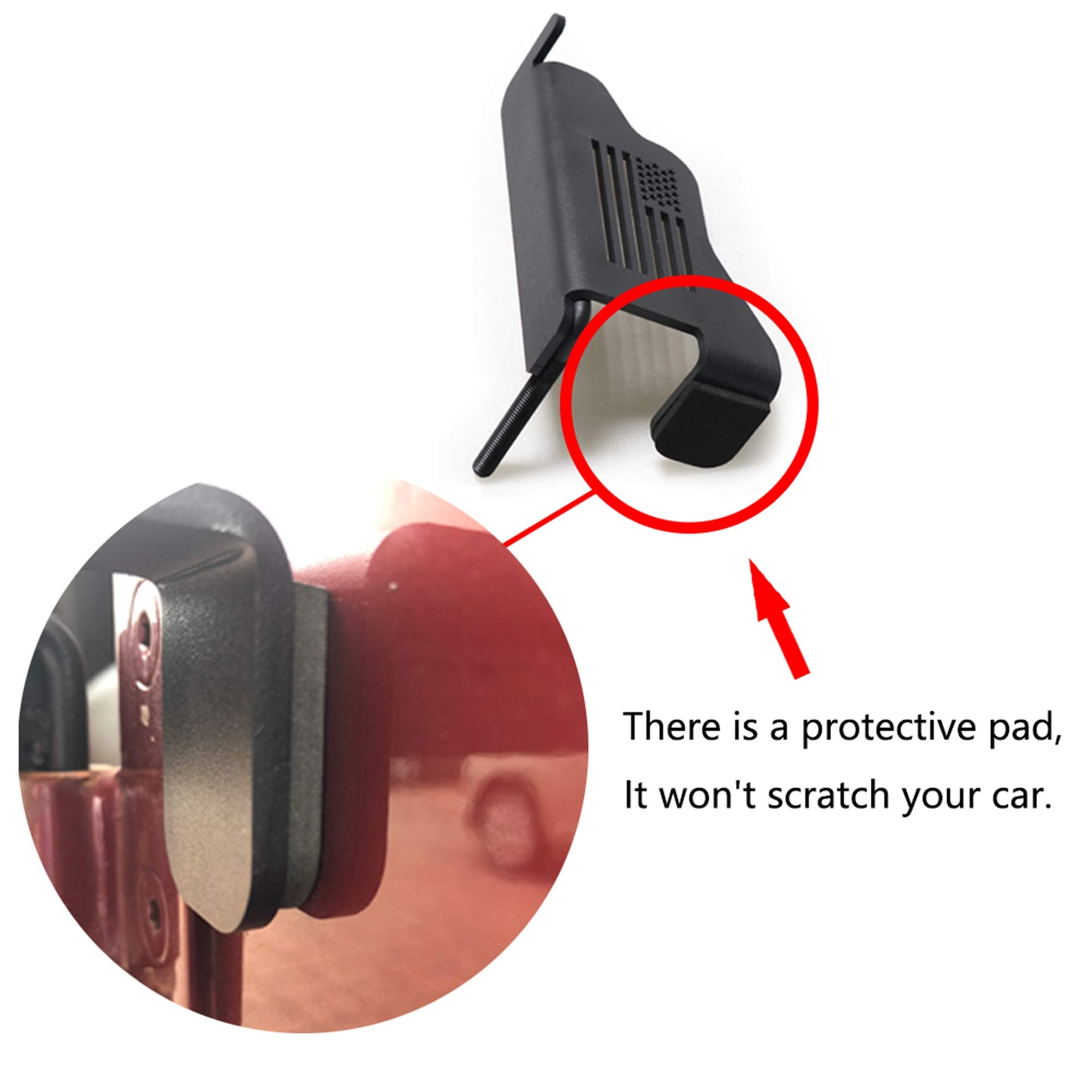 Sukemichi Black Steel Front Foot Pegs For 1997-2006 Jeep Tj Wrangler Exterior Door Hinge Foot Peg Rest Pedals - 1 Pair Usa Flag