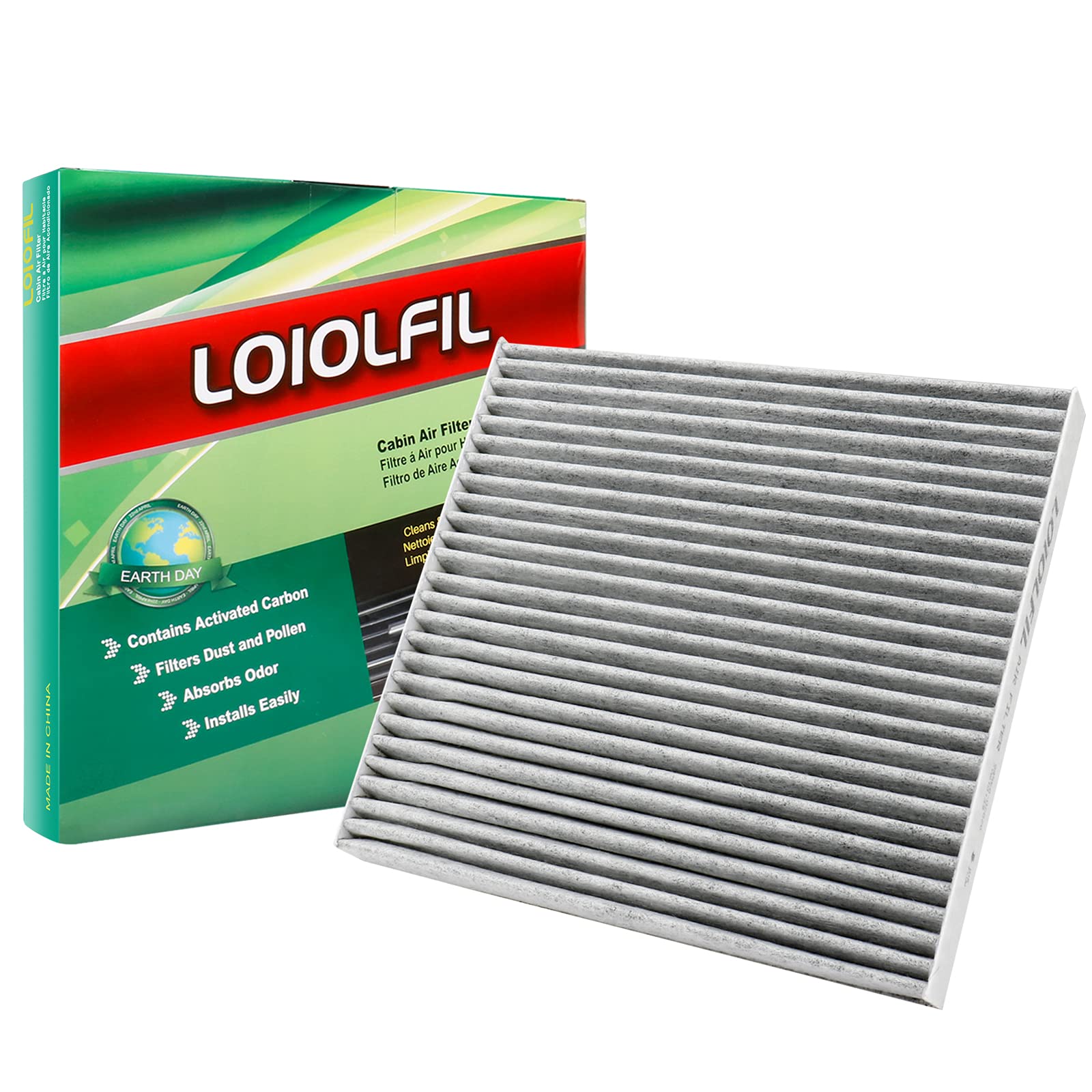 Loiolfil Cabin Air Filter Replacement For Cf10709 Fd709 Cp709 Hyundai Kia Accent Genesis Coupe Tucson Veloste Forte Rio Sportage With Activated Carbon
