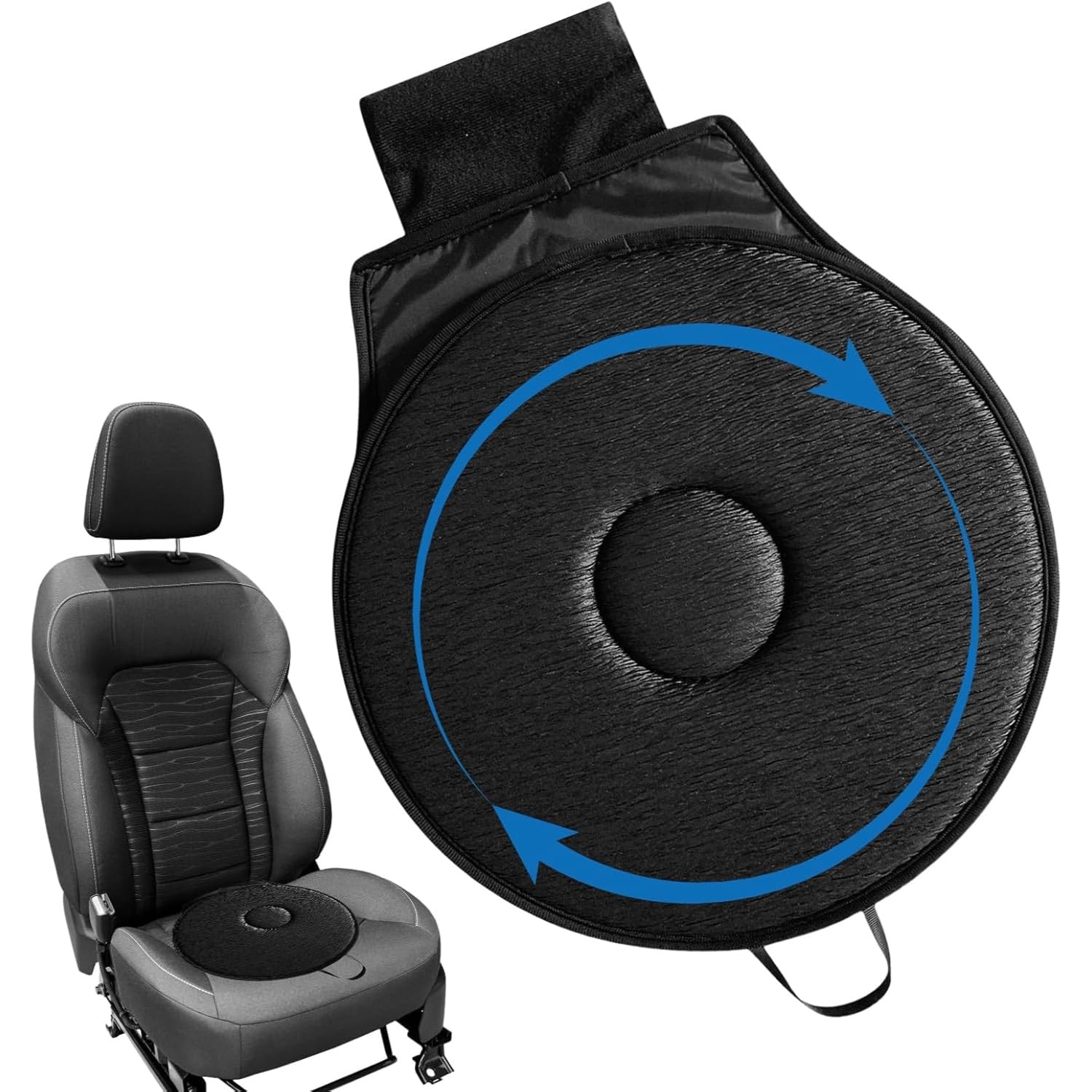 SHOPONIL Rotating Cushion for Car Seat Seniors, 360 Rotating Seat Cushion, Car, Entry and Exit, Car Mobility Aid, Chair Cushion 