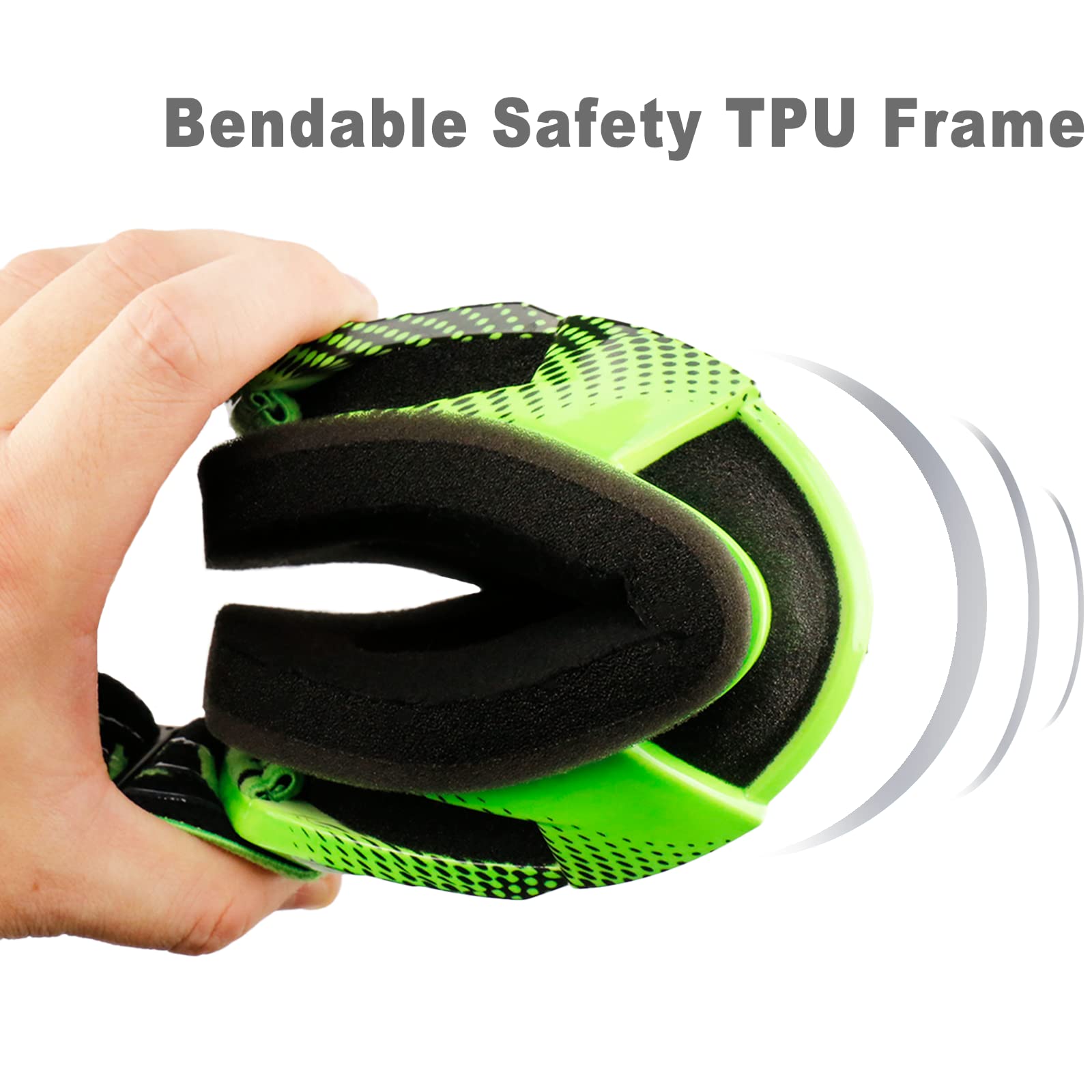 NENKI ATV Riding Goggles for Adults Dirt Bike Goggles Men Women Motocross Goggles OTG Racing Off Road MX Motorcycle Goggles Anti