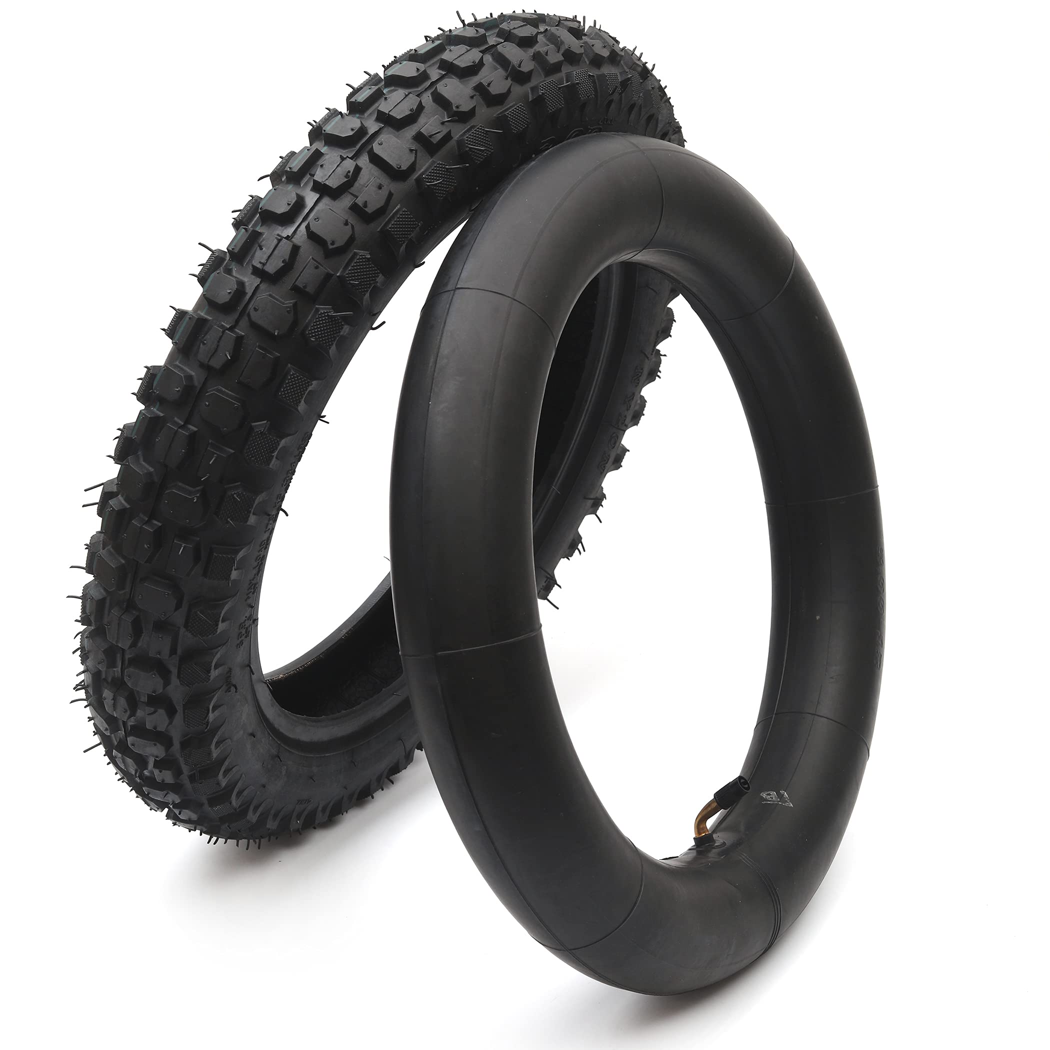 (1 Set) 3.00-12 Dirt Bike Tire And Inner Tube Set - Universal Replacement 80/200-12 Knobby Motocross Bike Tire And Tube For Honda Crf70F/Xr70, Yamaha Ttr 90, And More - With Vulcanized Tr87 Valve Stem