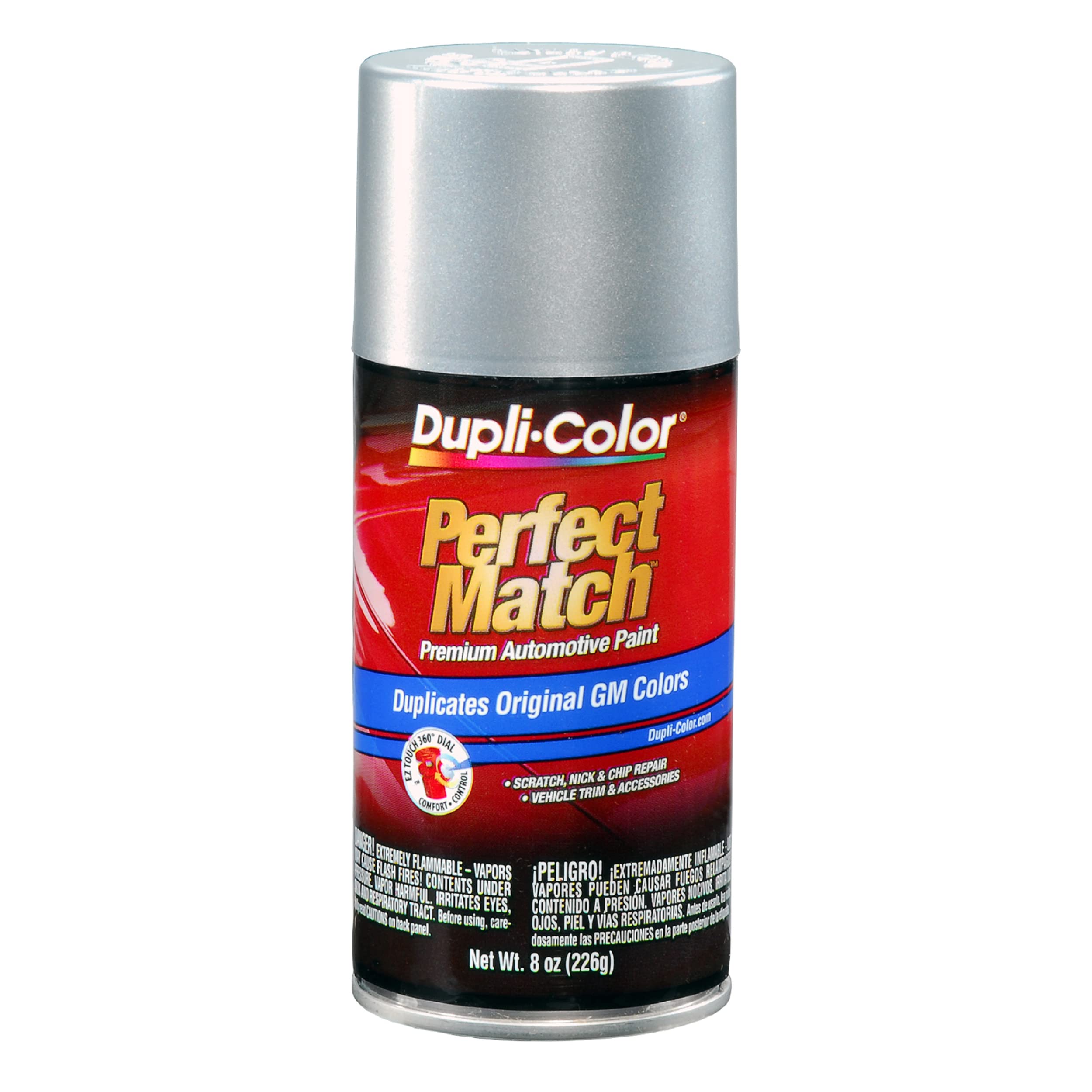 Dupli-Color EBGM03407 Perfect Match Automotive Spray Paint - General Motors Silver Metallic, 12 WA8535, 13 WA7781 - 8 oz. Aeroso