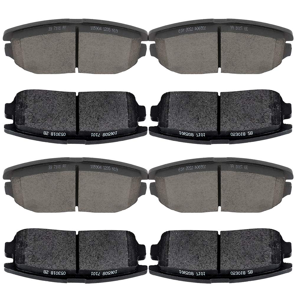 Cciyu D1125 D1275 Front & Rear Professional Ceramic Brake Pads Set Fit For 2010-2017 For Chevrolet Equinox,2010-2017 For Gmc Ter