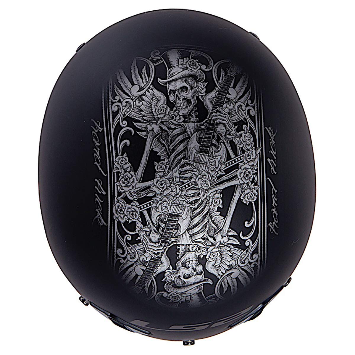 Ls2 Helmets Bagger Motorcycle Half Helmet (Hard Luck - Small)