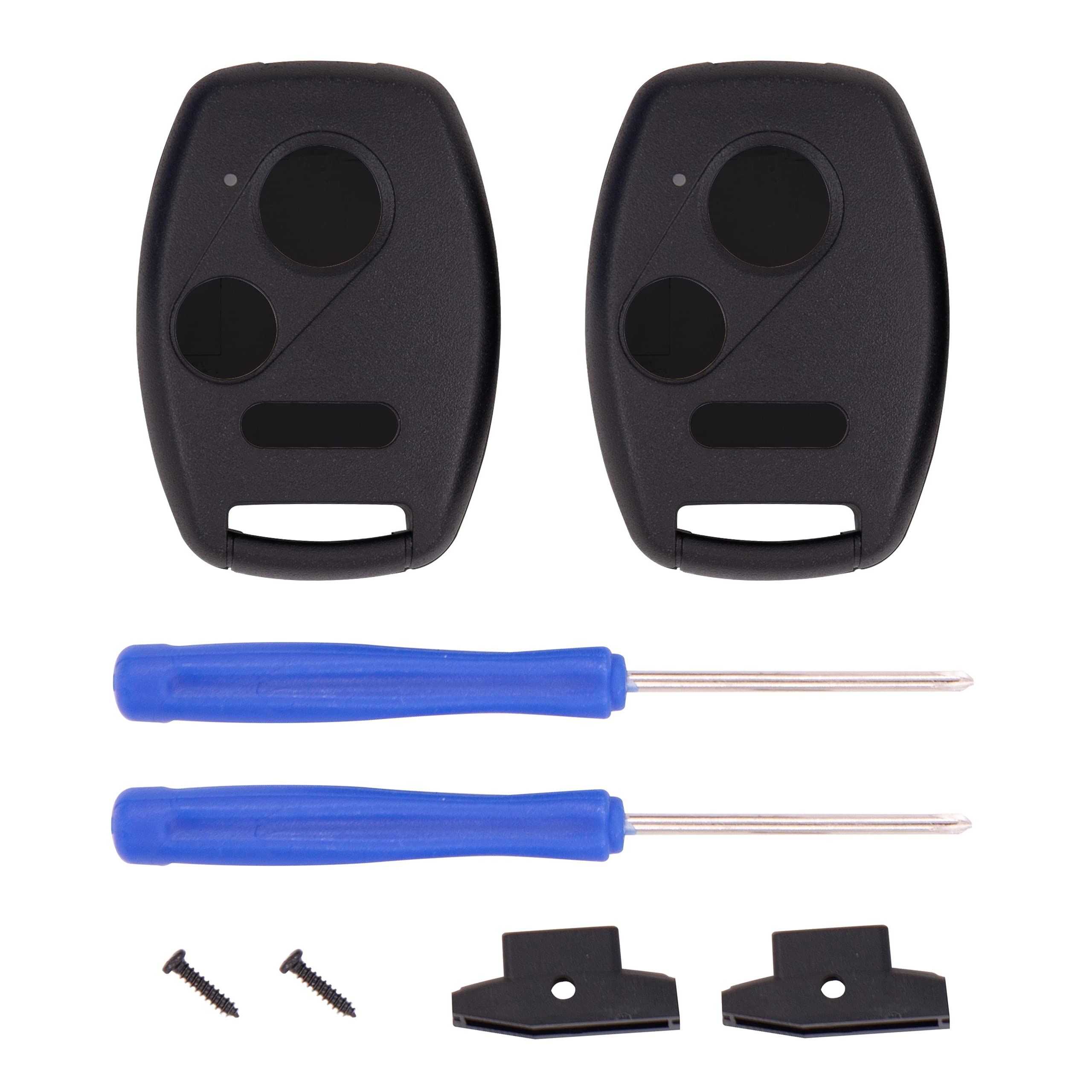 Keyless2Go Replacement for 3 Button Honda Remote Key Shell - Without Chip Holder