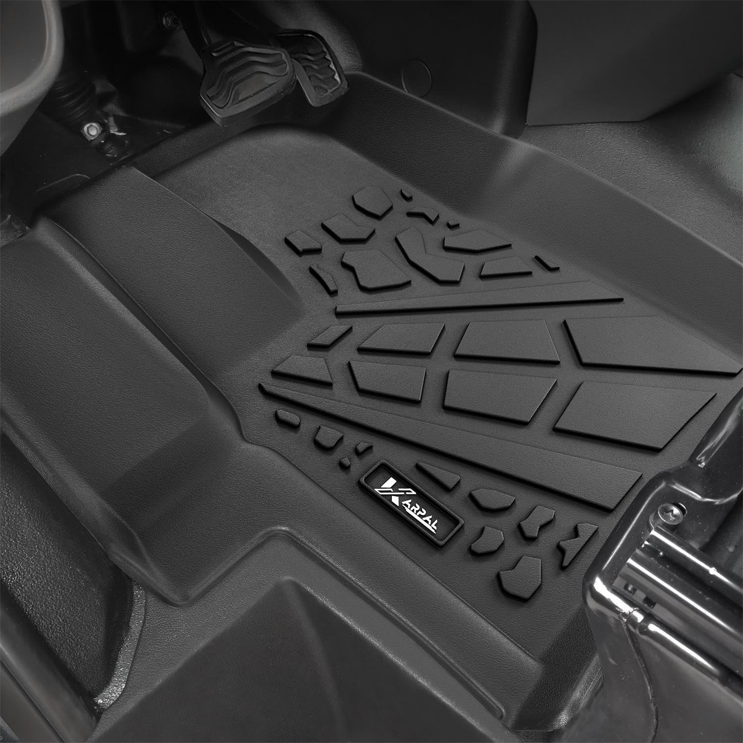 Karpal Floor Mats Front Liner Fit For 2020-2024 Ford Transit With Vinyl Flooring (No Transit Connect), Custom Fit Tpe All Weathe