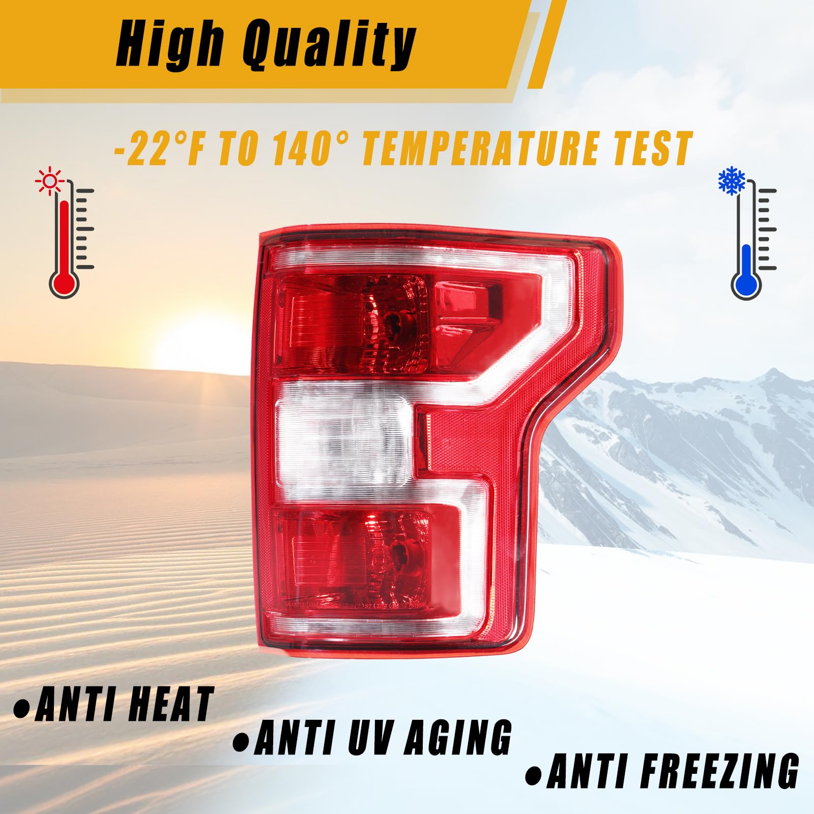 Boine F150 Tail Light Compatible With 2018 2019 2020 Ford F150 F-150 Driver And Passenger Side Rear Light Brake Lamp - Bulb And