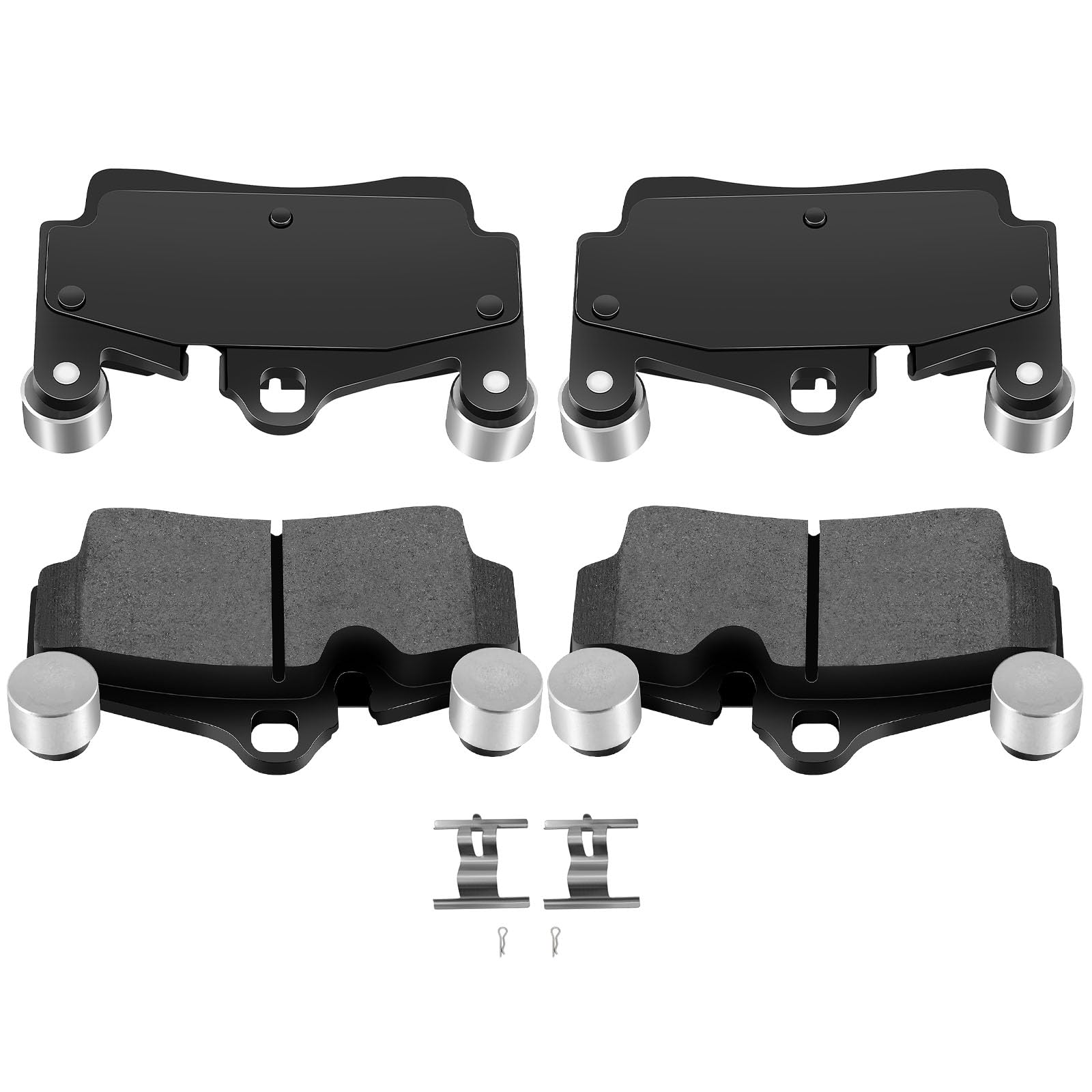 Automuto 4Pcs Rear Semi-Metallic Disc Brake Pads Set D978 For Audi Q7 2007-2015,For Porsche Cayenne 2003-2006 2008-2010,For Volk