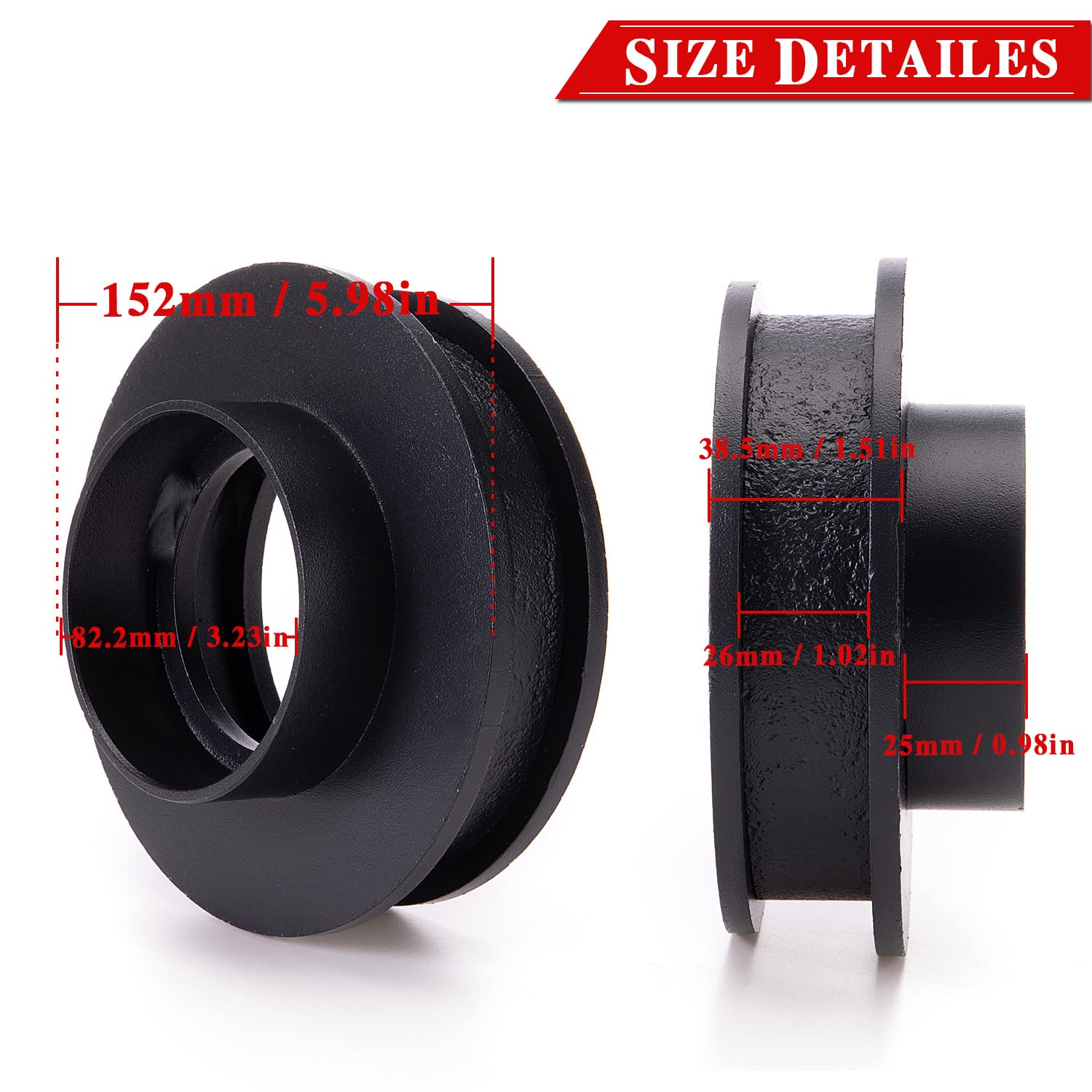 3' Front Leveling Lift Kit Compatible With 1999-2006 Chevrolet Silverado/Gmc Sierra 1500 2Wd