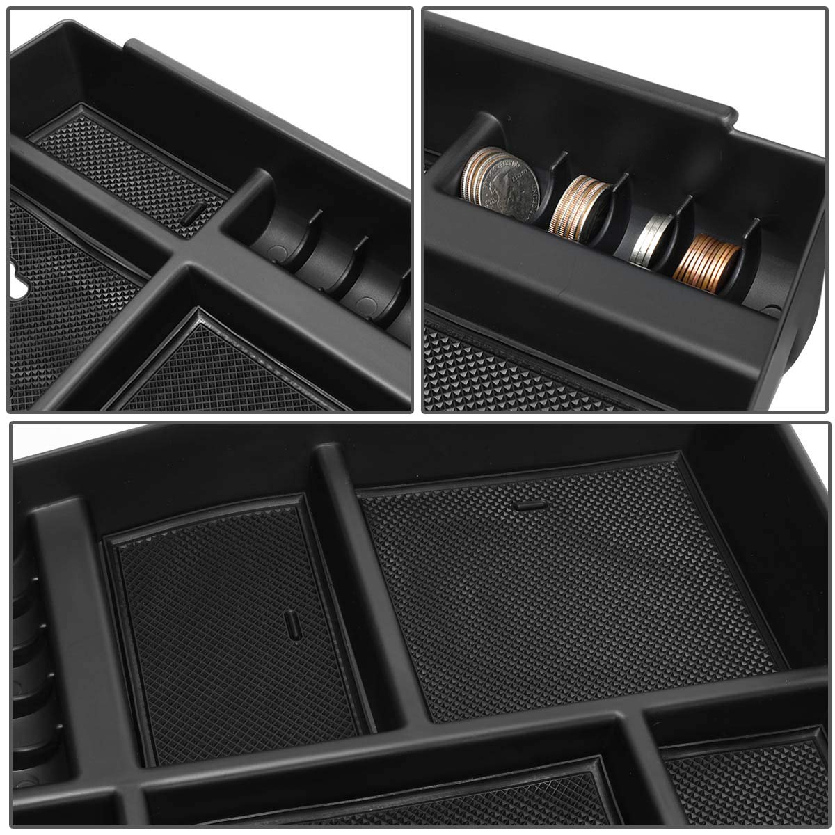 Dna Motoring Center Console Organizer Tray Compatible With 15-18 F150, Armrest Storage Box, Ztl-Y-0006