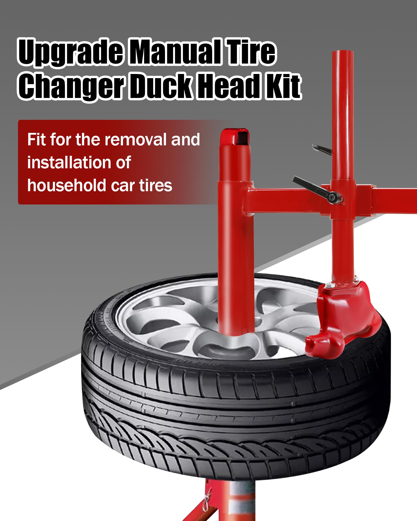 Exodios Upgrade Manual Tire Changer Duck Head Kit With Silver Cone, With Tire Changer Duck Head Fit For Most Car Tires (Without