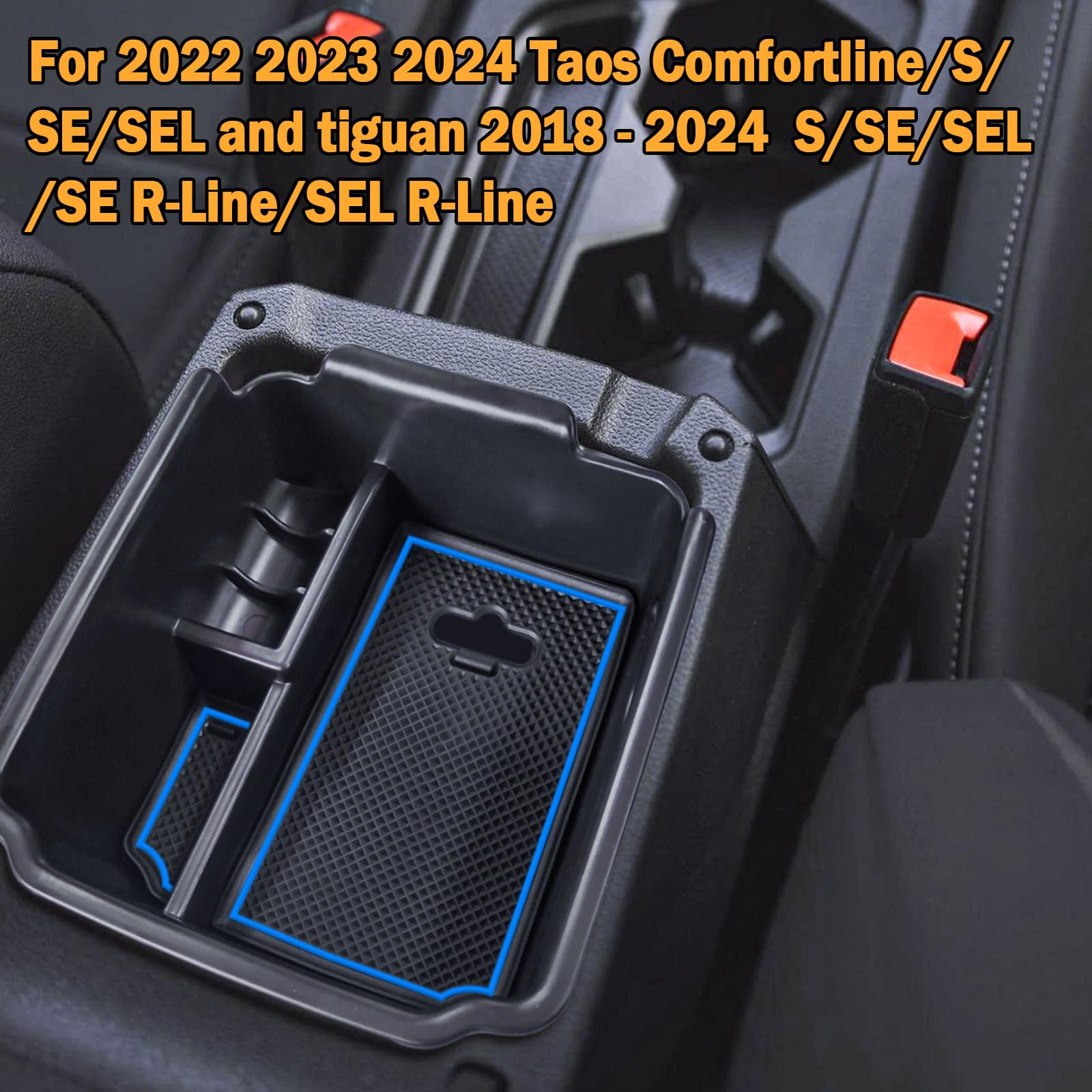 Tacorbo Center Console Organizer Compatible With 2022 2023 2024 Taos And 2018 2019 2020 2021 2022 2023 2024 Tiguan Accessories A