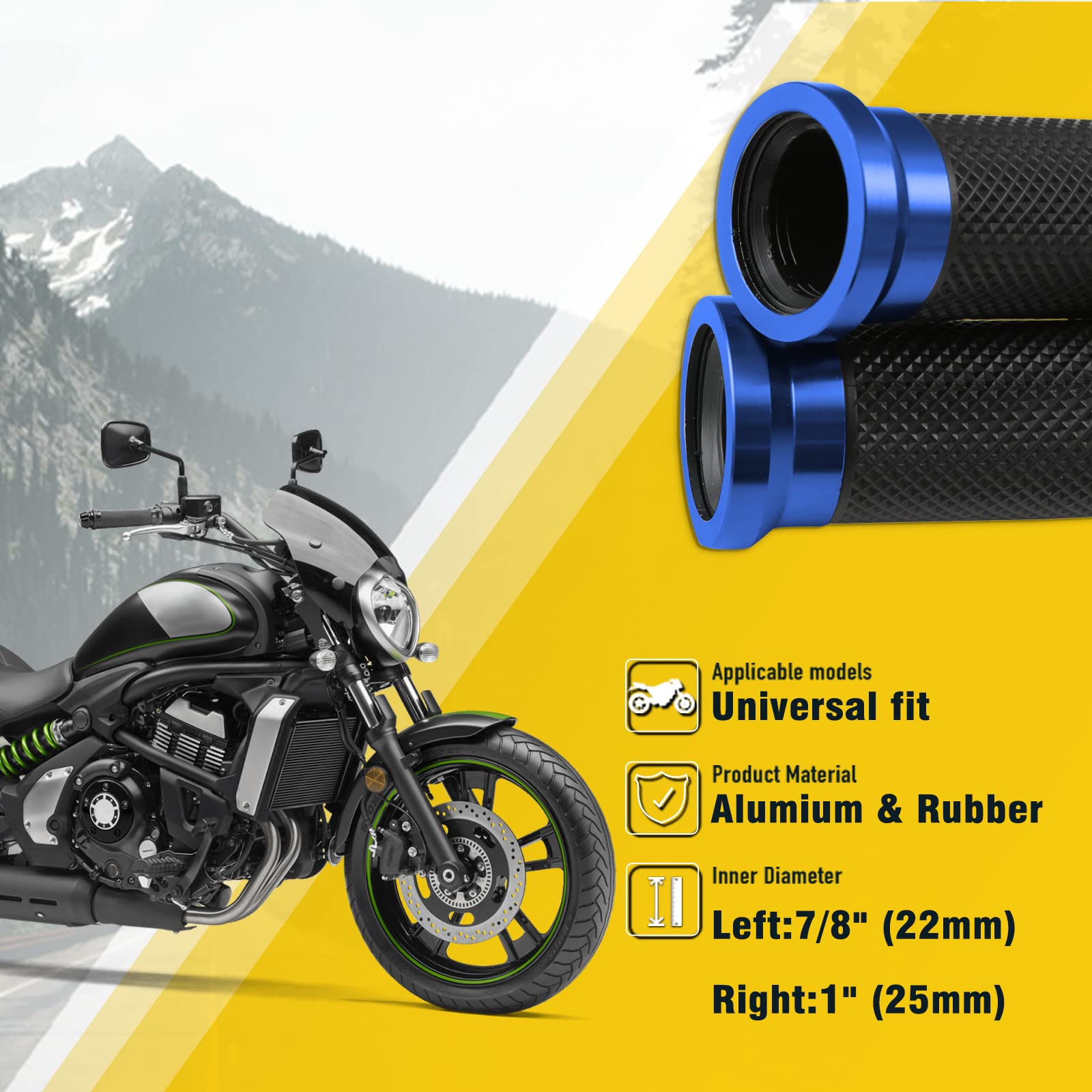 DREAMIZER Motorcycle Handlebar Grip Gel Brake Handle Rubber 7/8 Handle Grips Compatible with CRF EXC YZF Protaper Pro Taper Mo