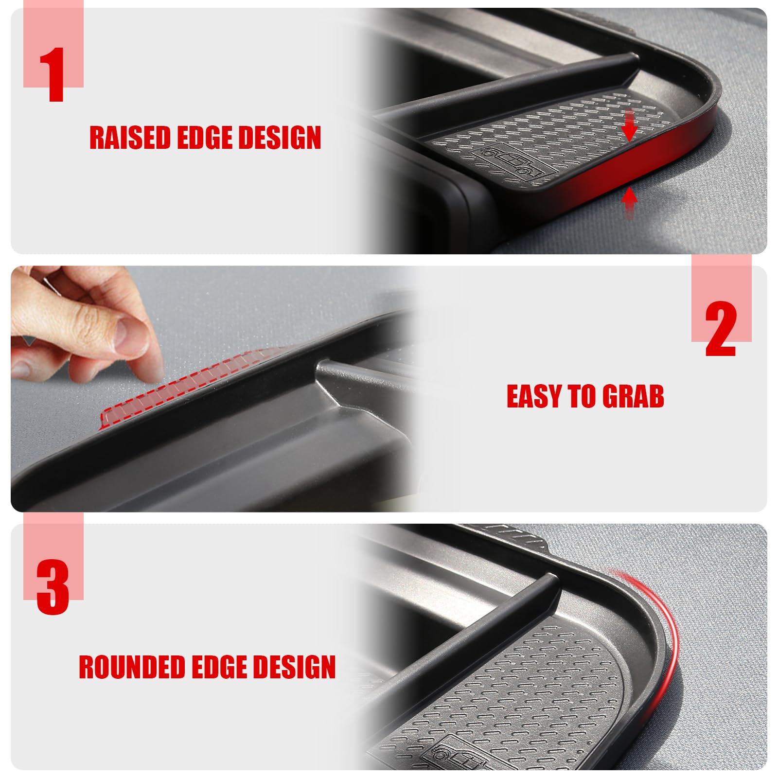 Mabett Dashboard Storage Organizer For Ford Maverick Accessories 2022 2023 2024, Non-Slip Dash Panel Insert Tray Fit Maverick Behind Screen