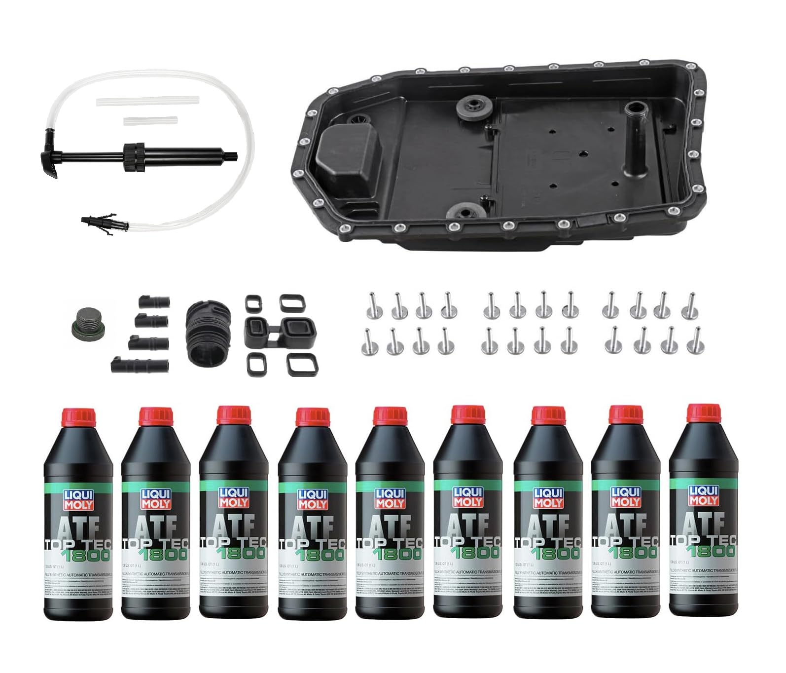 Complete Auto Transmission Service Kit 9L ATF, Pan Filter Assembly, Seals & Bolts for BMW select models 6HP19