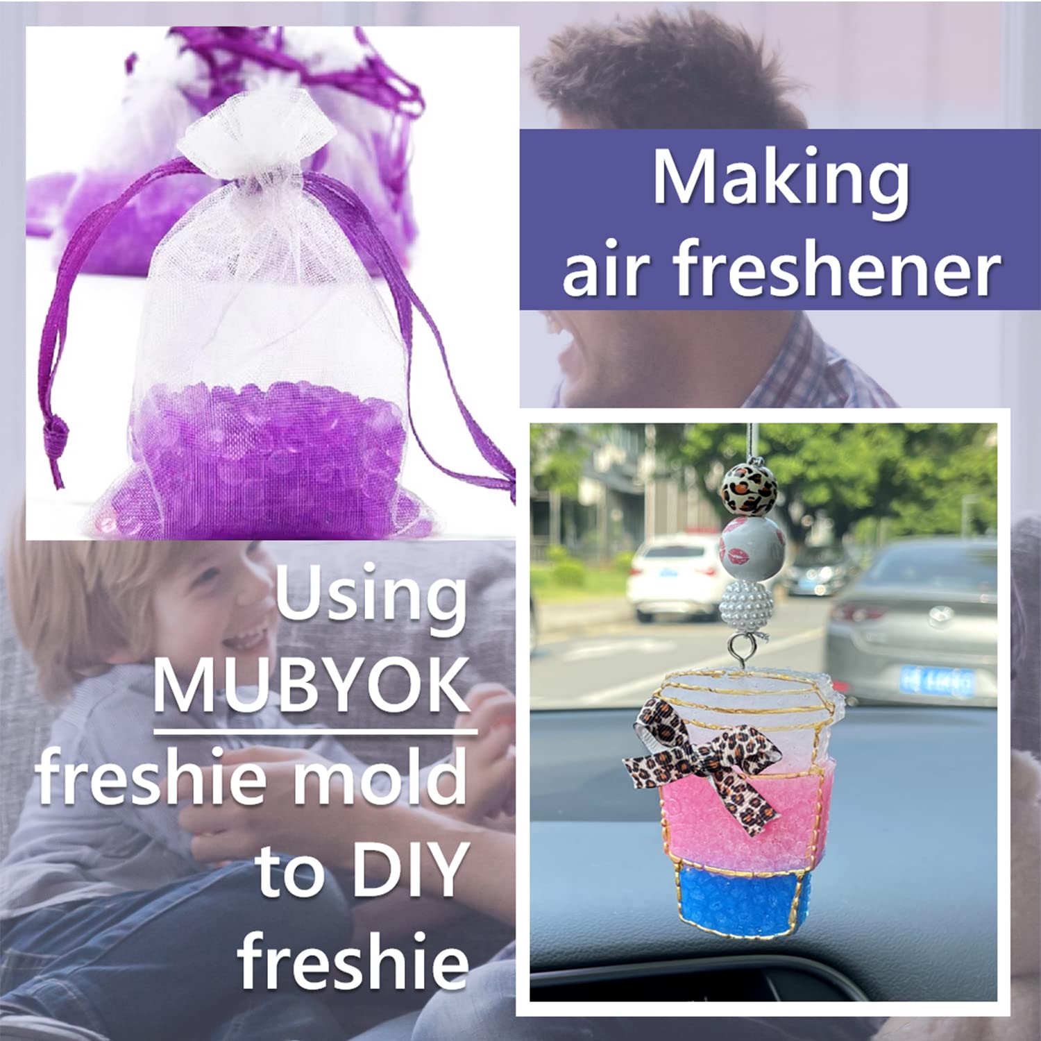 Mubyok 10Lb Premium Unscented Aroma Beads For Diy Car Freshies Eva Beads Bulk Supplies