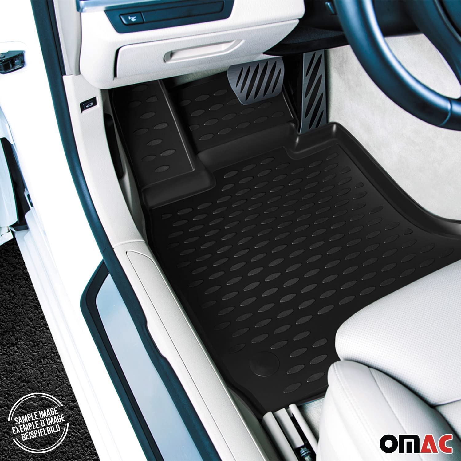 Omac Floor Mats For Land Rover Range Rover Evoque 2012-2019 Tpe All-Weather Black
