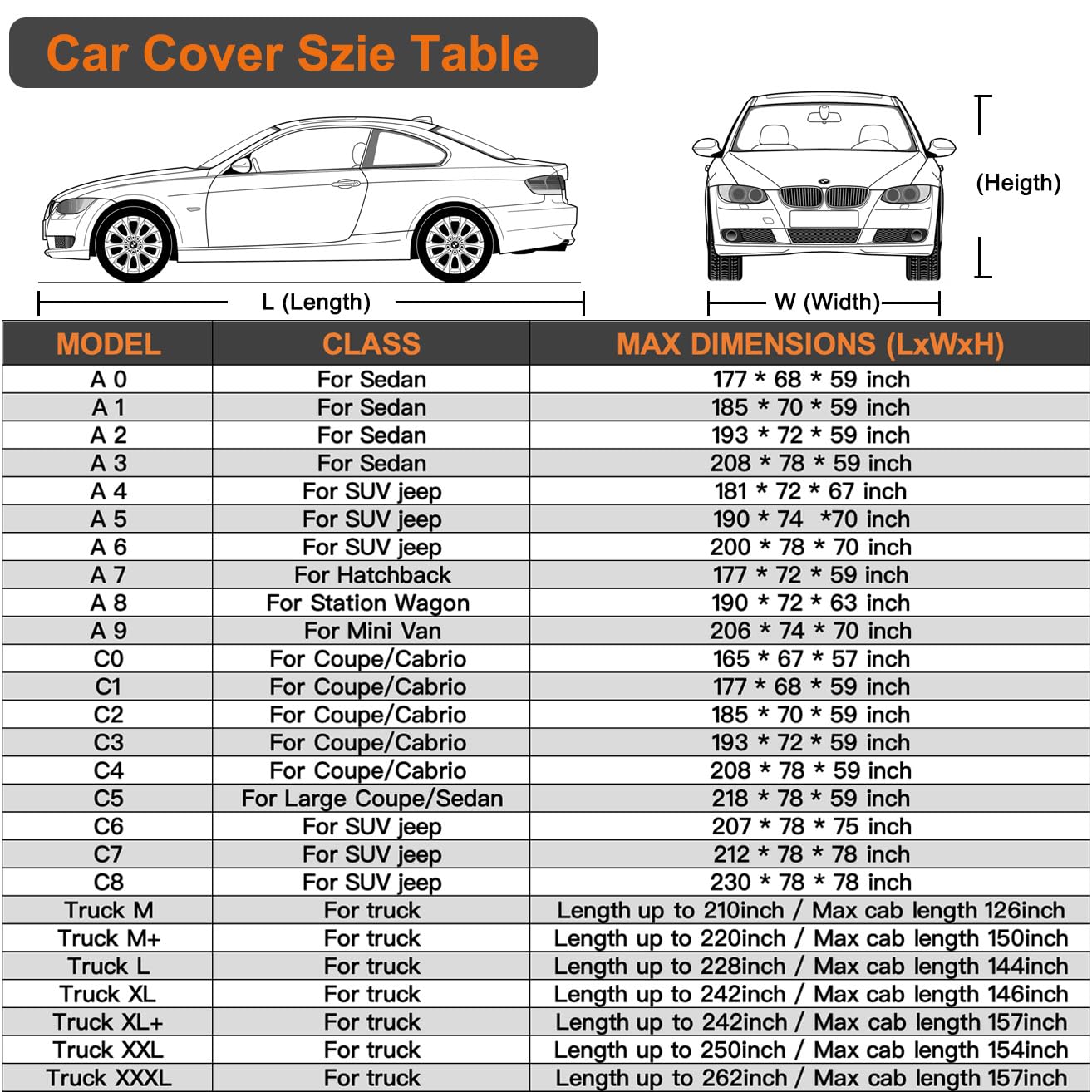 kayme 6 Layers Waterproof Car Cover, All Weather Protection for Sedan (178-185 inch), Aluminum-Silver, UV & Rain Shield with Zipper