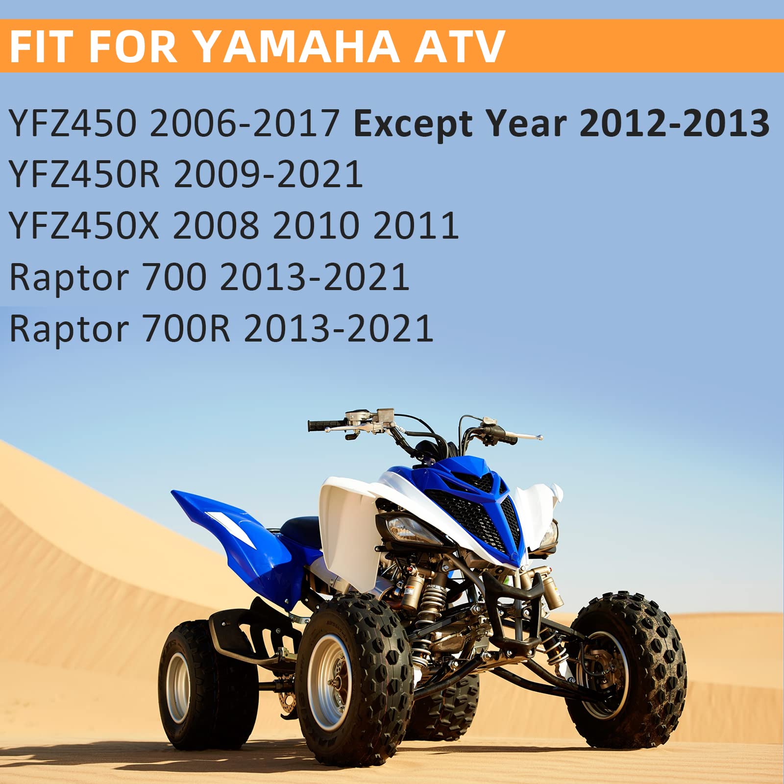 Front Rear Brake Pads Sintered for Yamaha YFZ450 YFZ450R YFZ450X Raptor 700 700R, OEM# 5TG-W0045-20-00 5TG-W0045-30-00 5TG-W0046