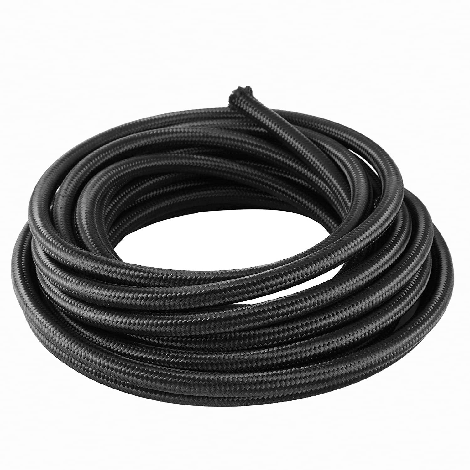 3/8 Fuel Line 6An Transmission Cooler Hose 20Ft High Pressure Marine Braided Fuel Injection Hose For Oil, Gas, Fuel, Diesel, Hydraulic