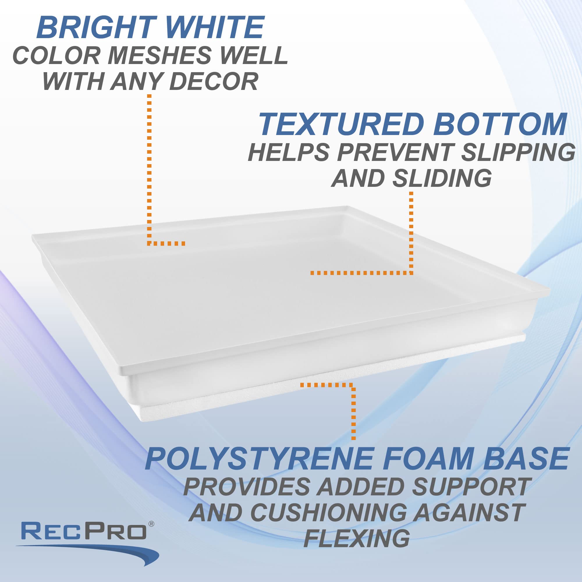 RecPro RV Shower Pan | 27'' x 24'' x 4'' Corner Drain in White | RV Shower Base | Camper Shower Pan