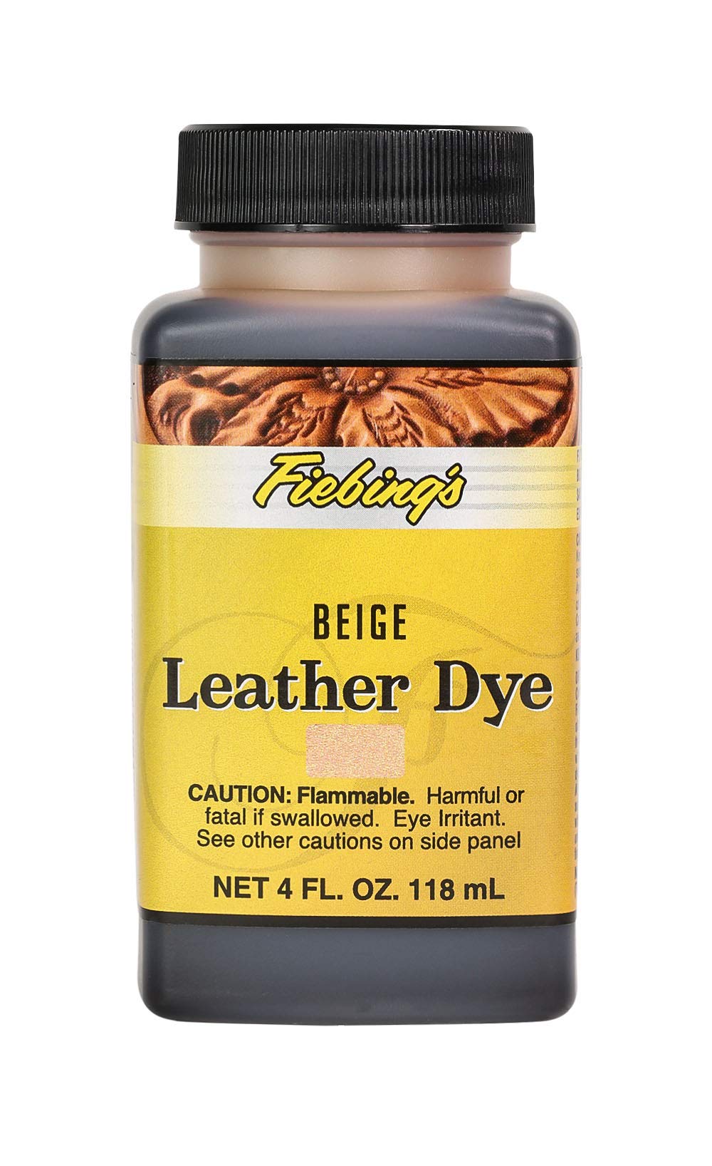 Fiebing'S Leather Dye (4 Fl Oz, Beige) - Alcohol-Based, Penetrating, Permanent Dye For Shoes, Boots, Belts, Bags, Furniture - In