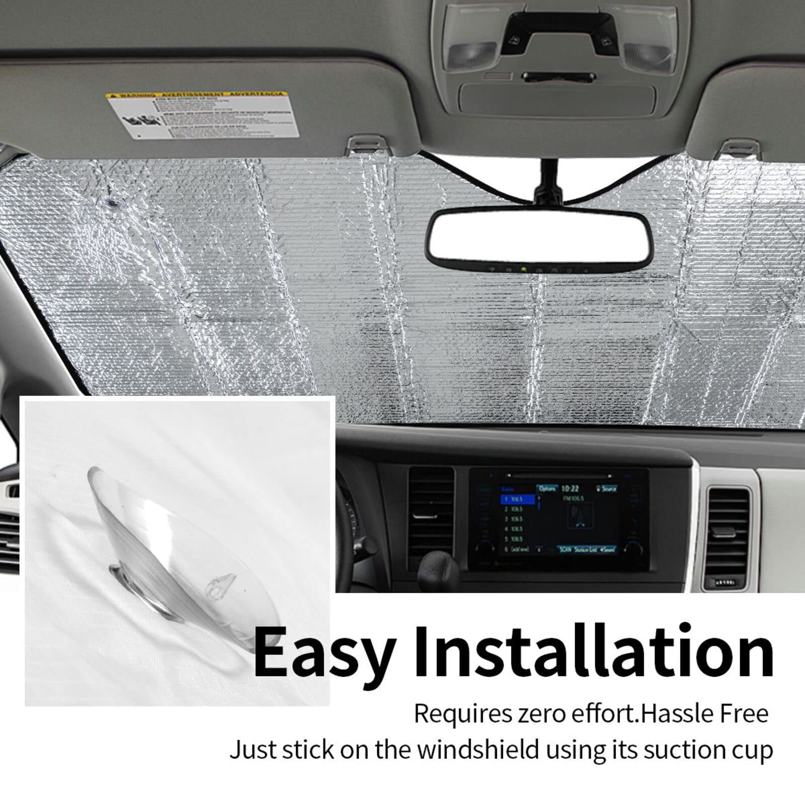 Widow Spider Car Front Windshield Sun Shade,Auto Sunshade For Car Truck Suv - Blocks Uv Rays Sun Visor Protector (51'' X 27.5''I
