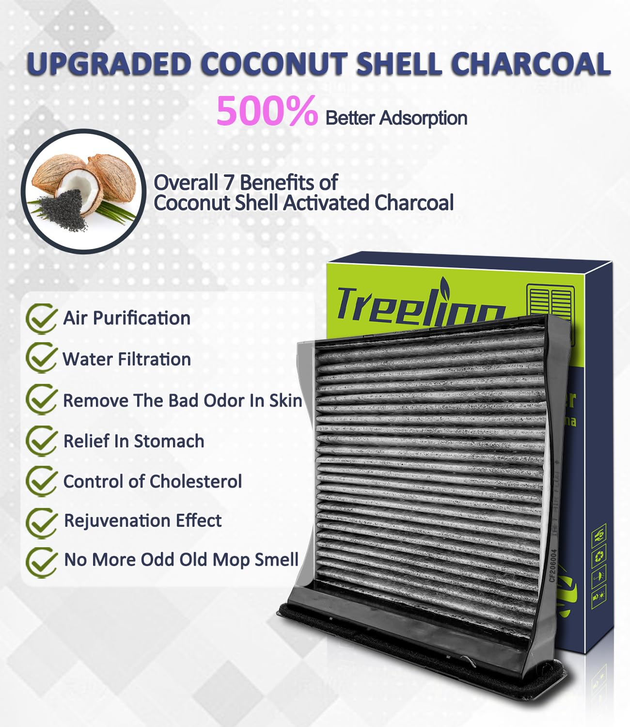 Treeligo Cf10930 Cabin Air Filter, Replacement For Forester 2009-2018, Impreza 2008-2016, Crosstrek 2016-2017,Wrx Wrx Sti 2013-2