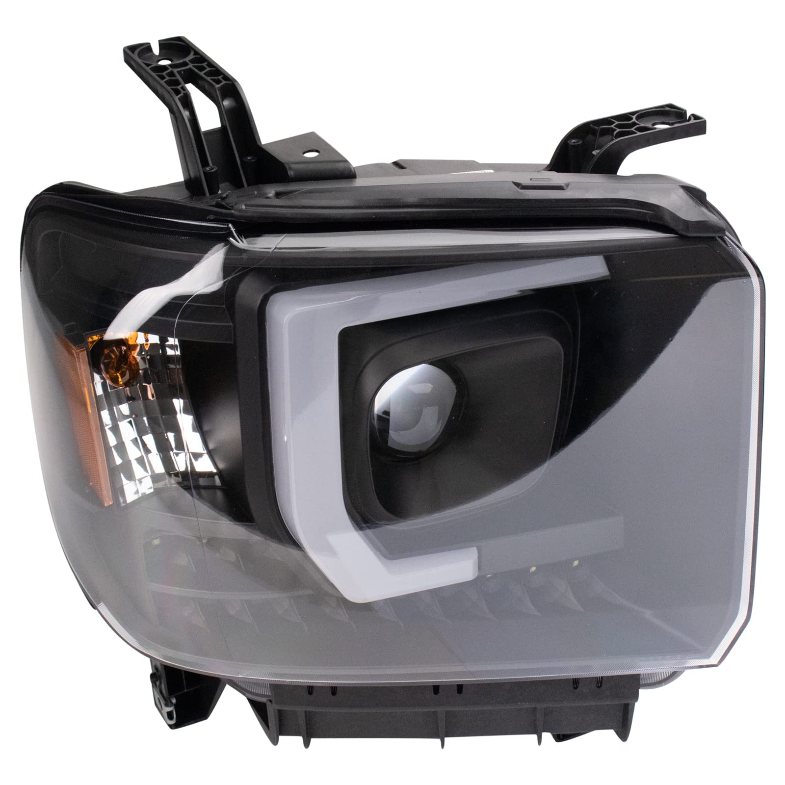 Trq Headlight Assembly Set Headlights Driver & Passenger Side Compatible With 2014-2018 Gmc Sierra 1500 2015-2019 Sierra 2500 Hd