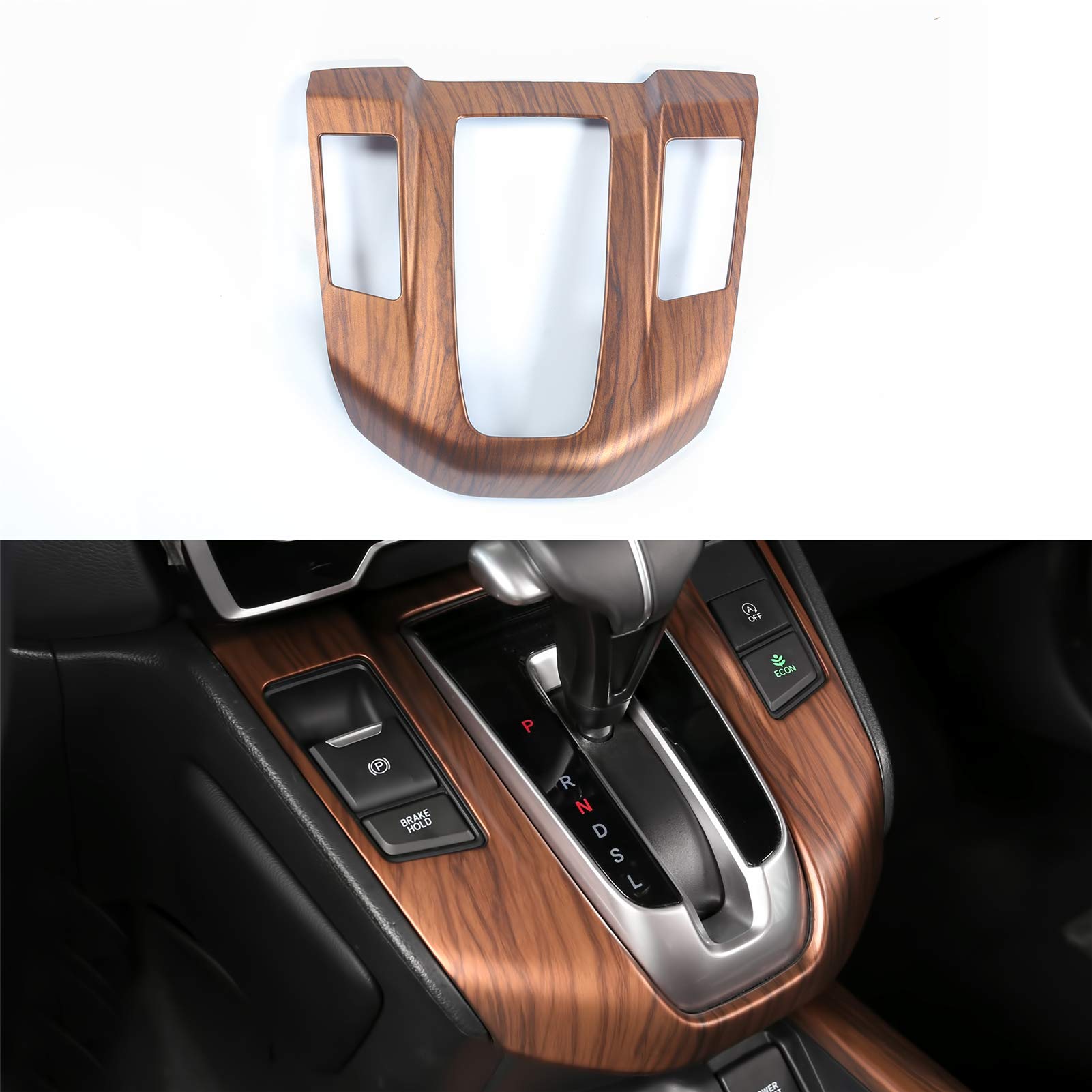 Antbooboo For Honda Crv Gear Shift Box Panel Peach Wood Grain Interior Trim Cover Moulding For Cr- V 2022 2021 2020 2019 2018 20