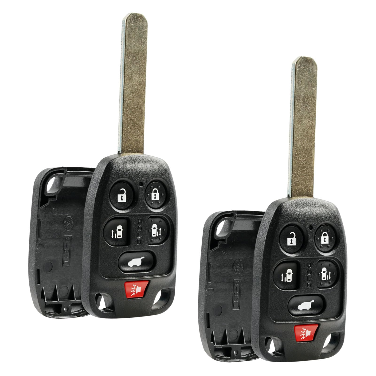 Case Shell Key Fob Keyless Entry Remote Fits Honda Odyssey 2011 2012 2013 (N5F-A04Taa), Set Of 2