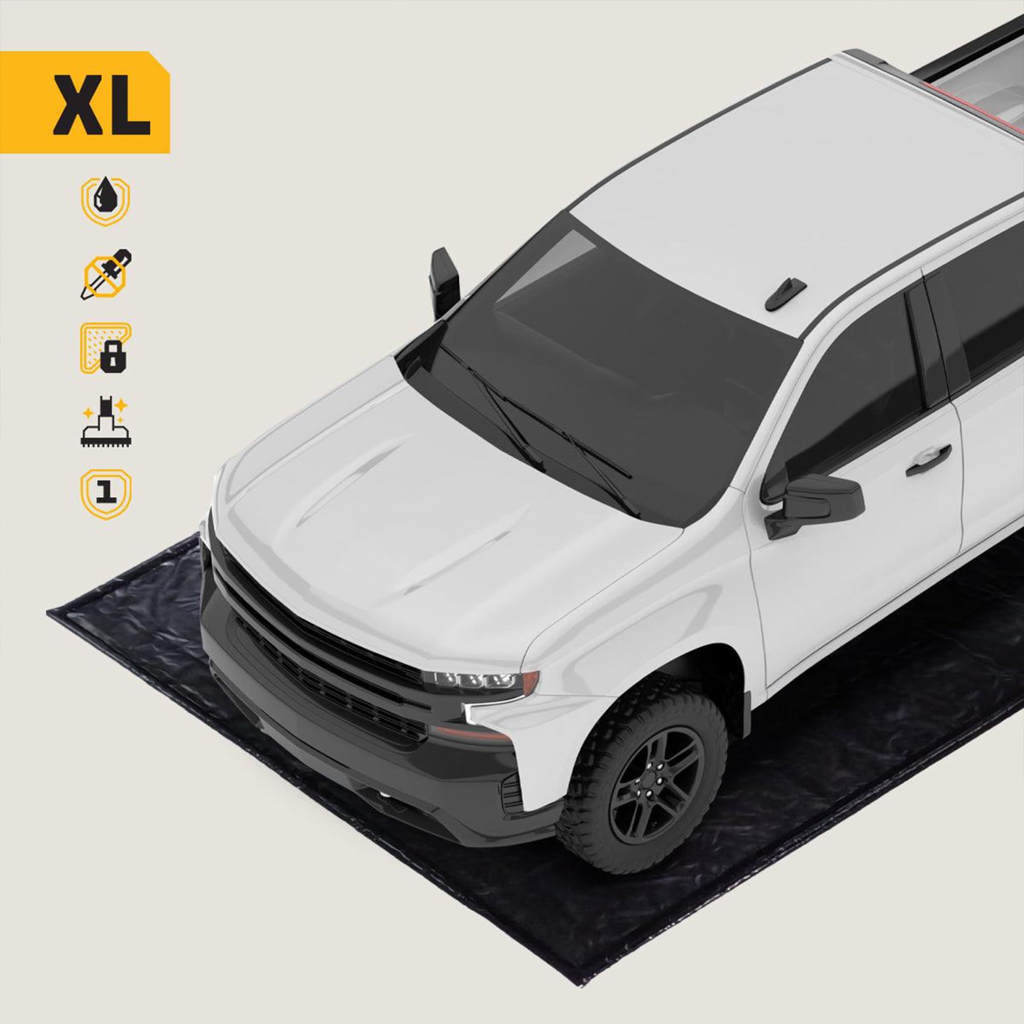 Autofloorguard Heavy-Duty Garage Containment Floor Mat For Extra-Large Vehicles, 86X22'''