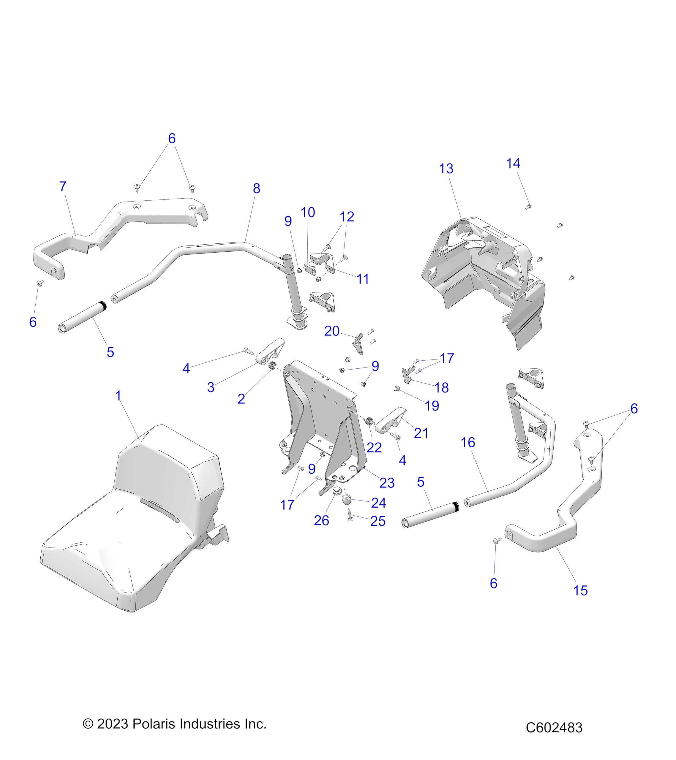 Polaris Victory Motorcycles Bumper, Short, Rubber, Genuine Oem Part 5412067, Qty 1